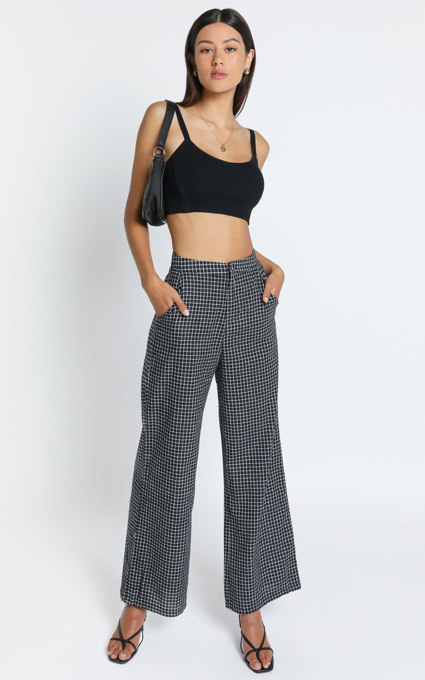 Kalina Pants in Black Check