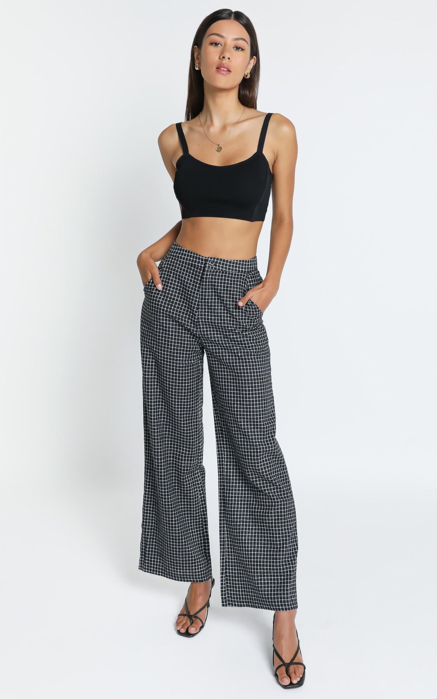 Kalina Pants in Black Check