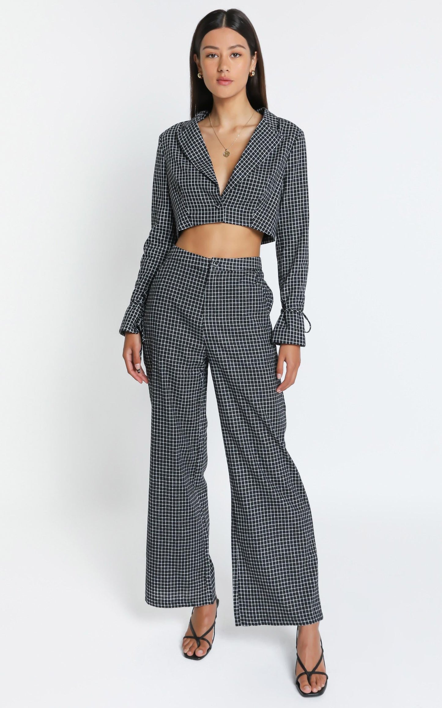 Kalina Pants in Black Check