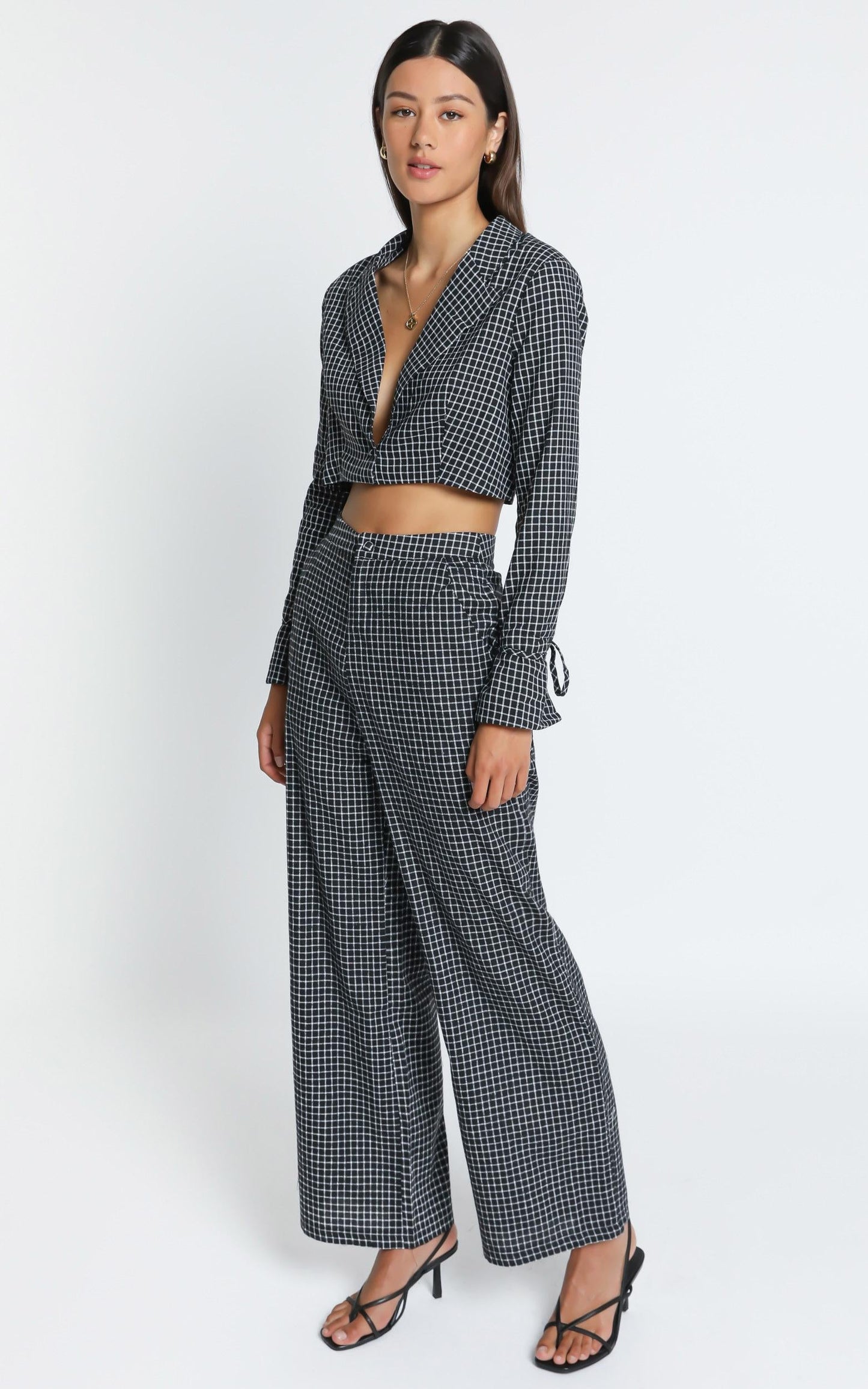 Kalina Pants in Black Check