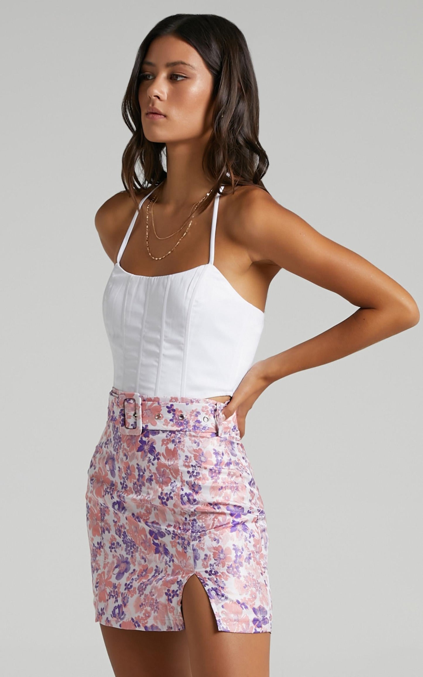 Kaitaia Skirt in Multi Floral
