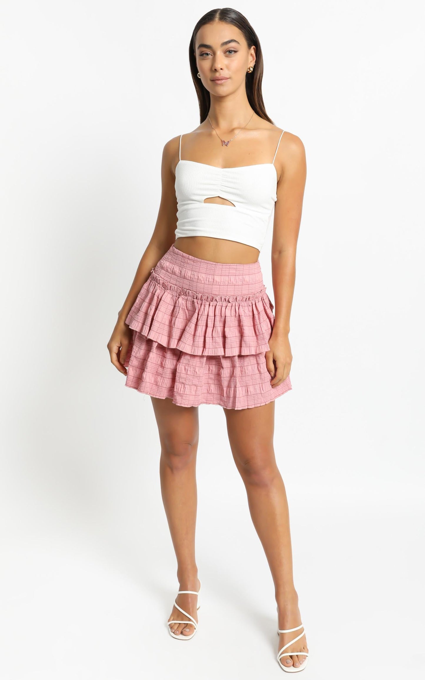 Purdie Skirt in Rose Check