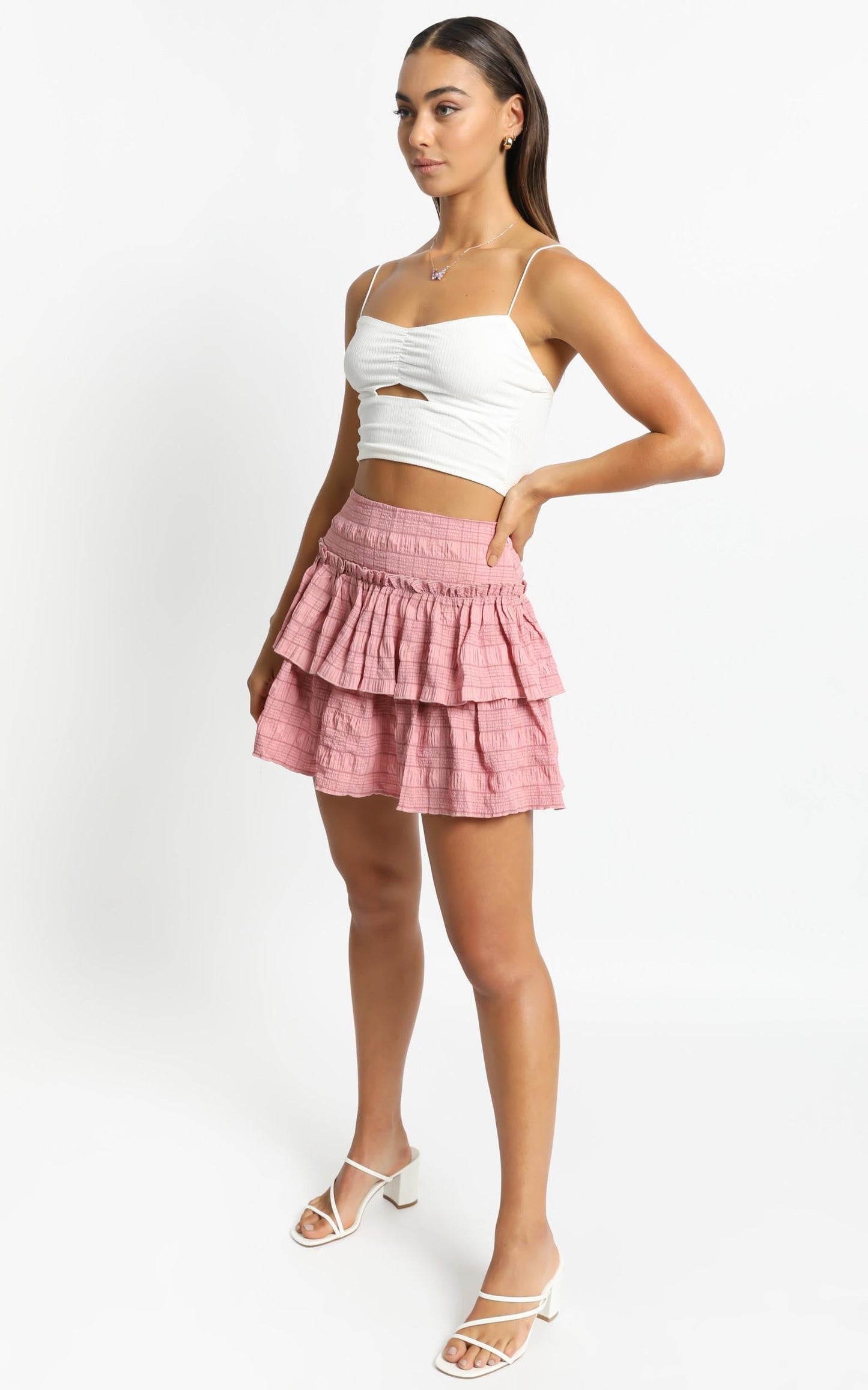 Purdie Skirt in Rose Check