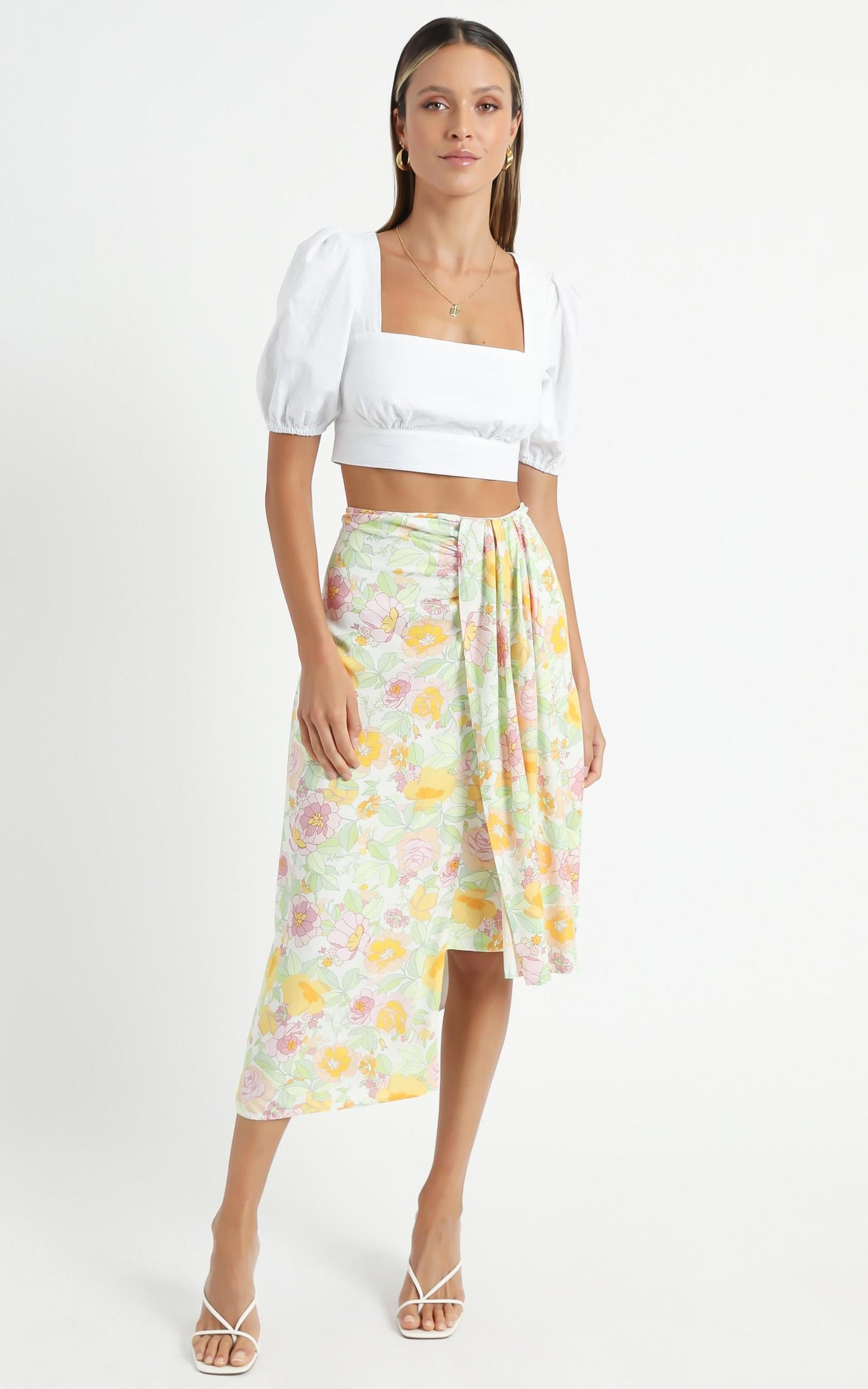 Valley Skirt in Linear Floral