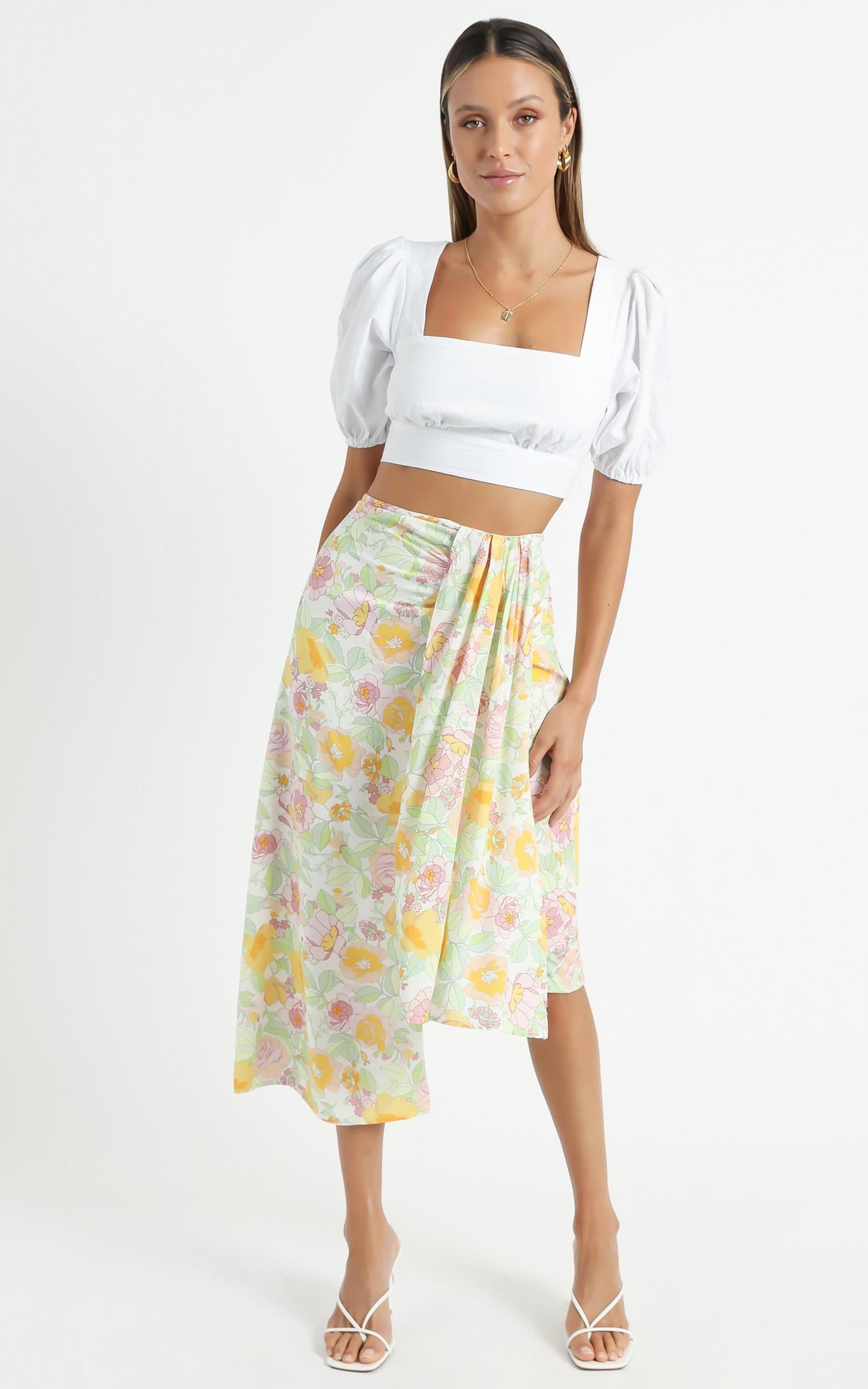 Valley Skirt in Linear Floral