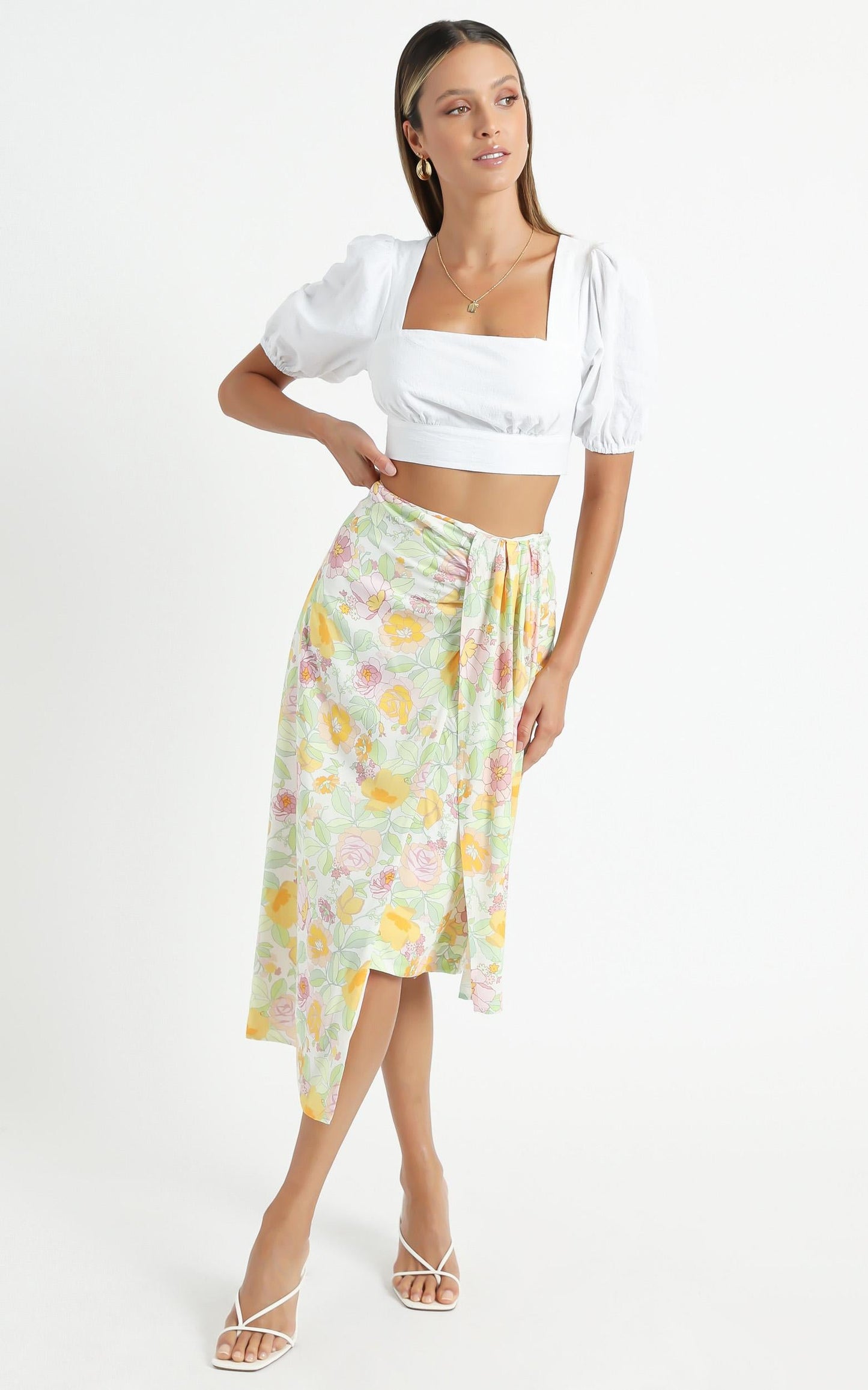 Valley Skirt in Linear Floral