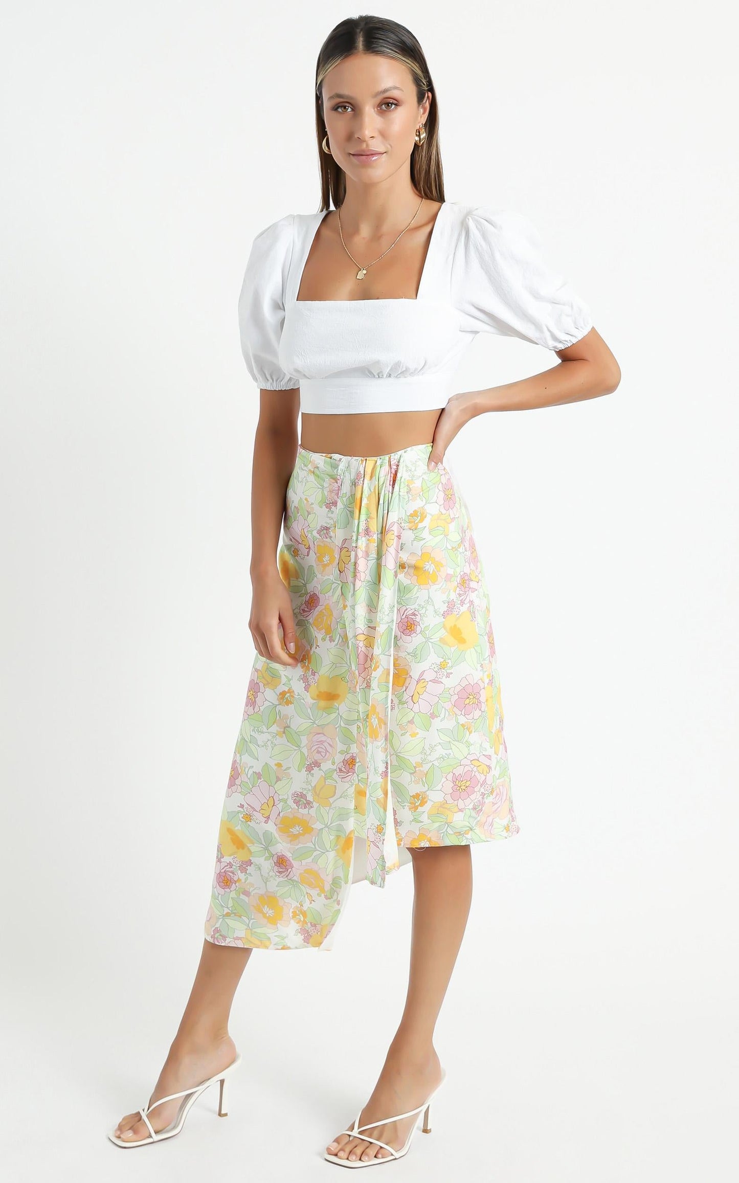 Valley Skirt in Linear Floral