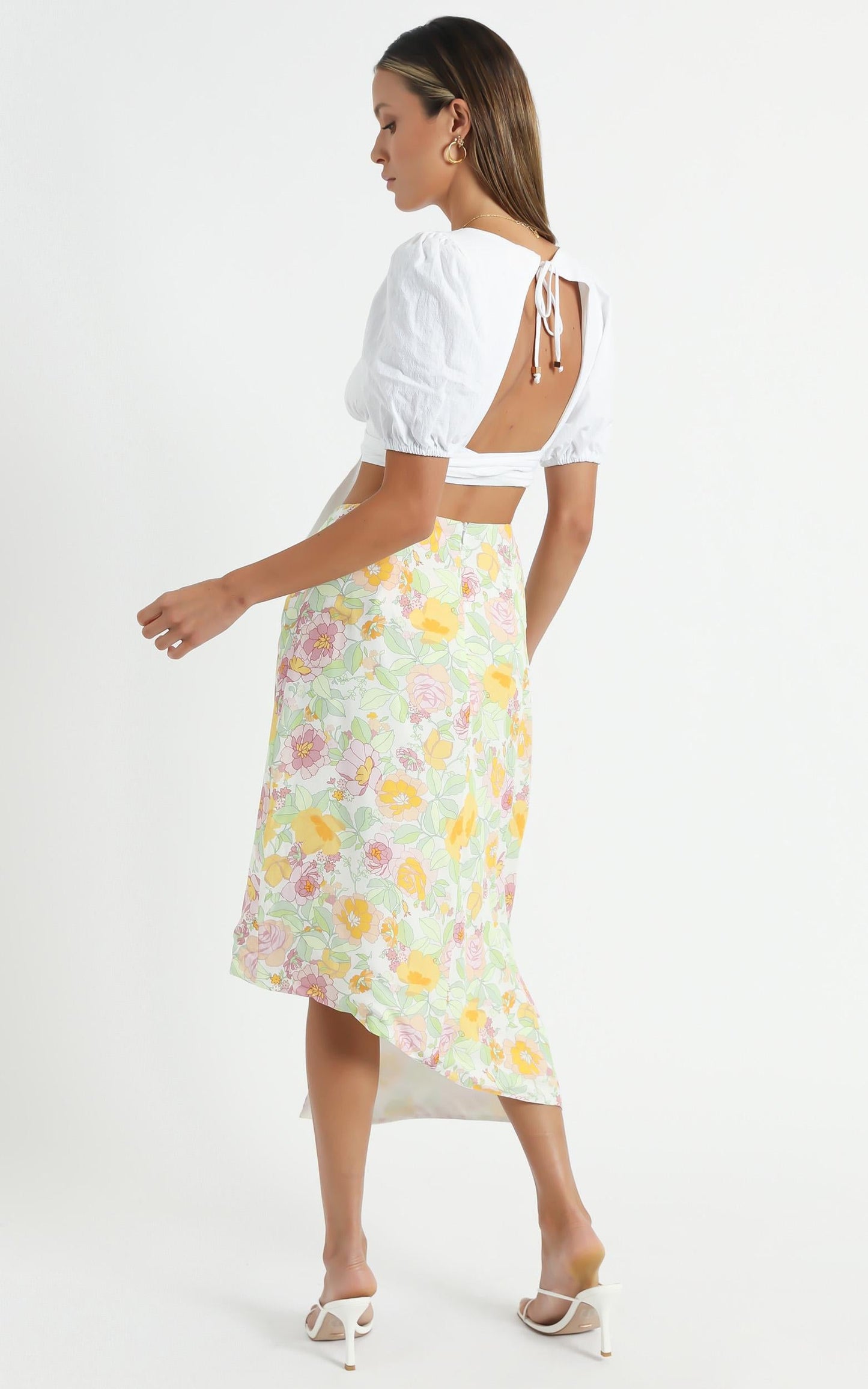 Valley Skirt in Linear Floral