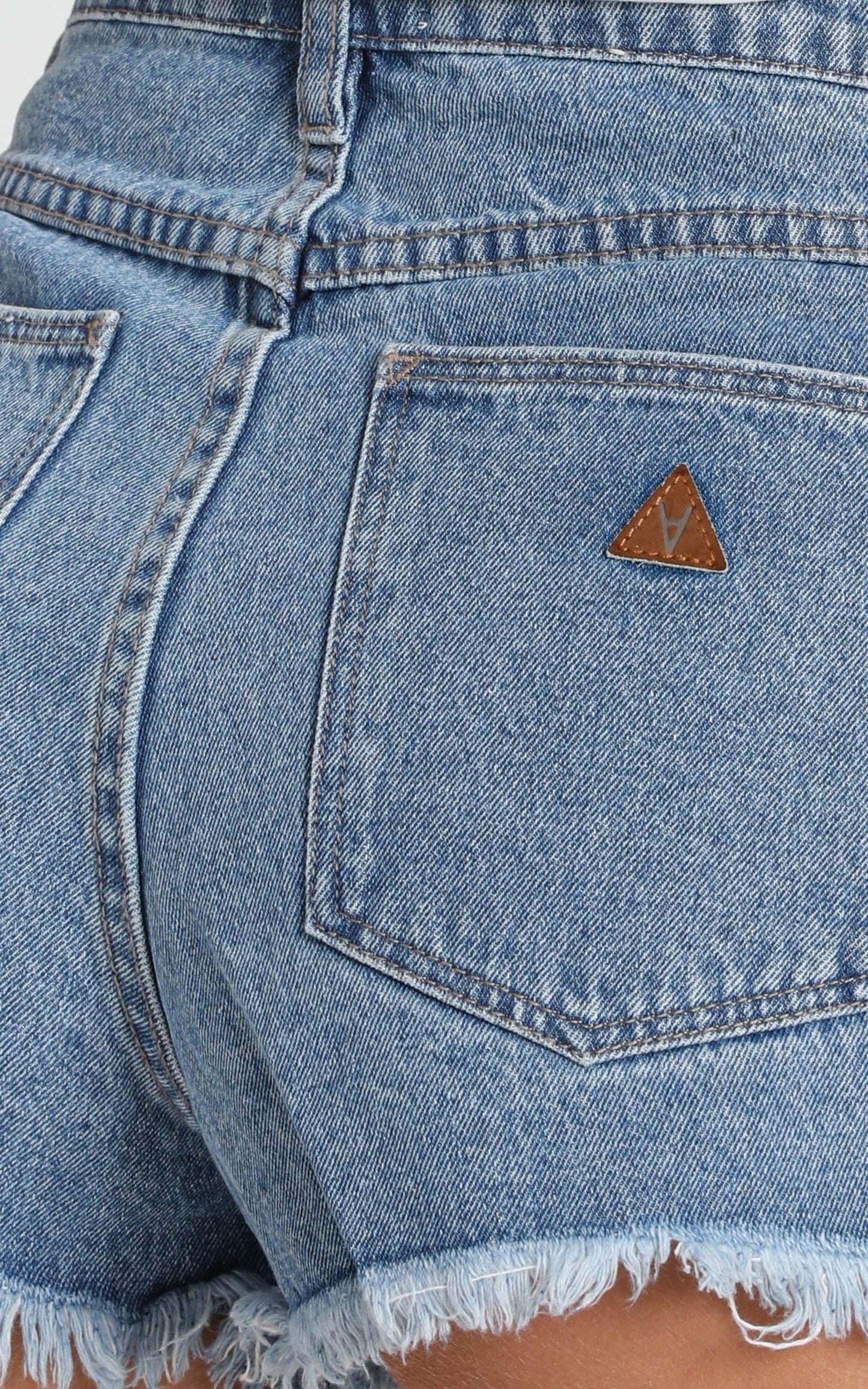 Abrand - A High Relaxed Denim Shorts in Salty Blue