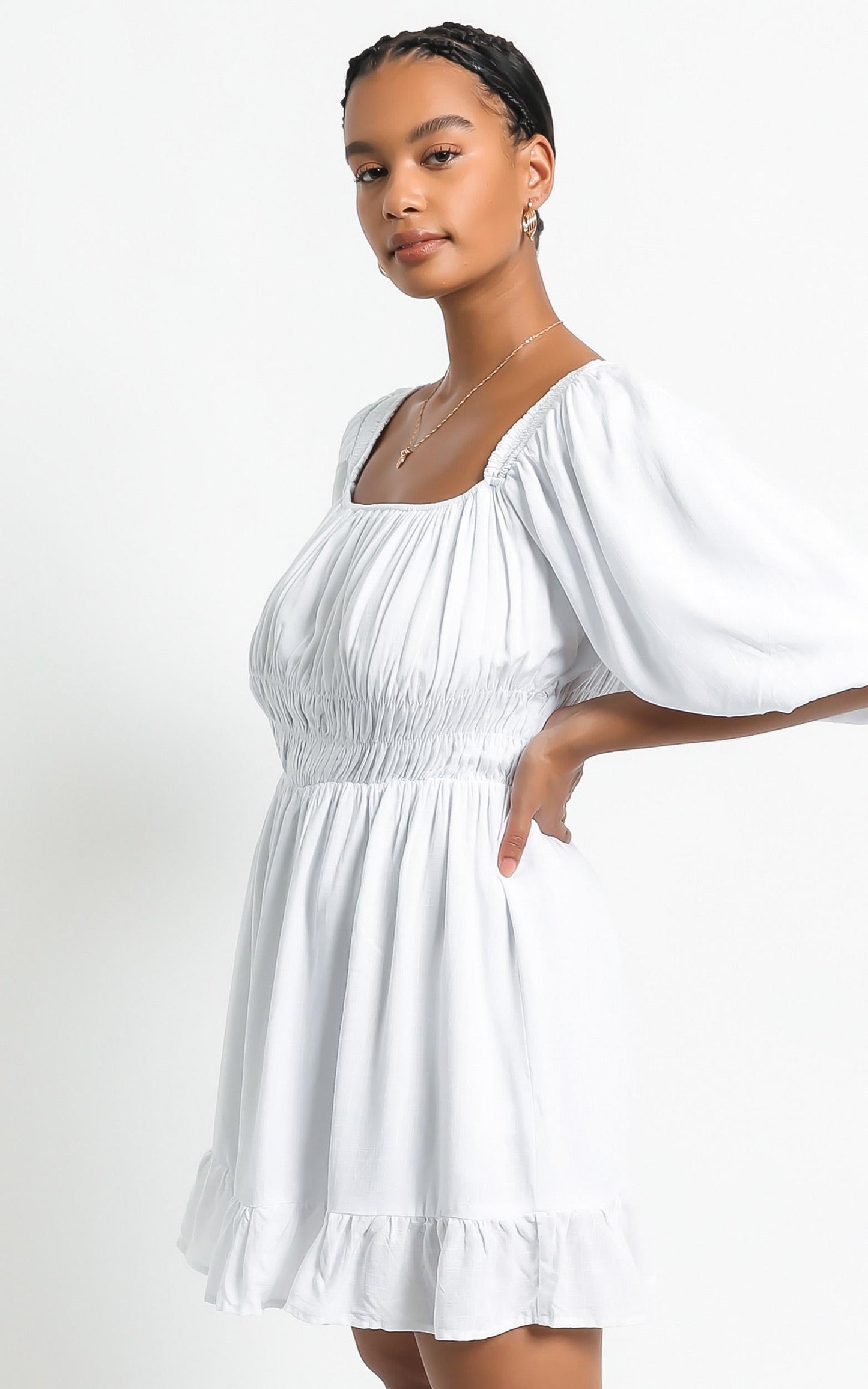 Theodora Dress in White
