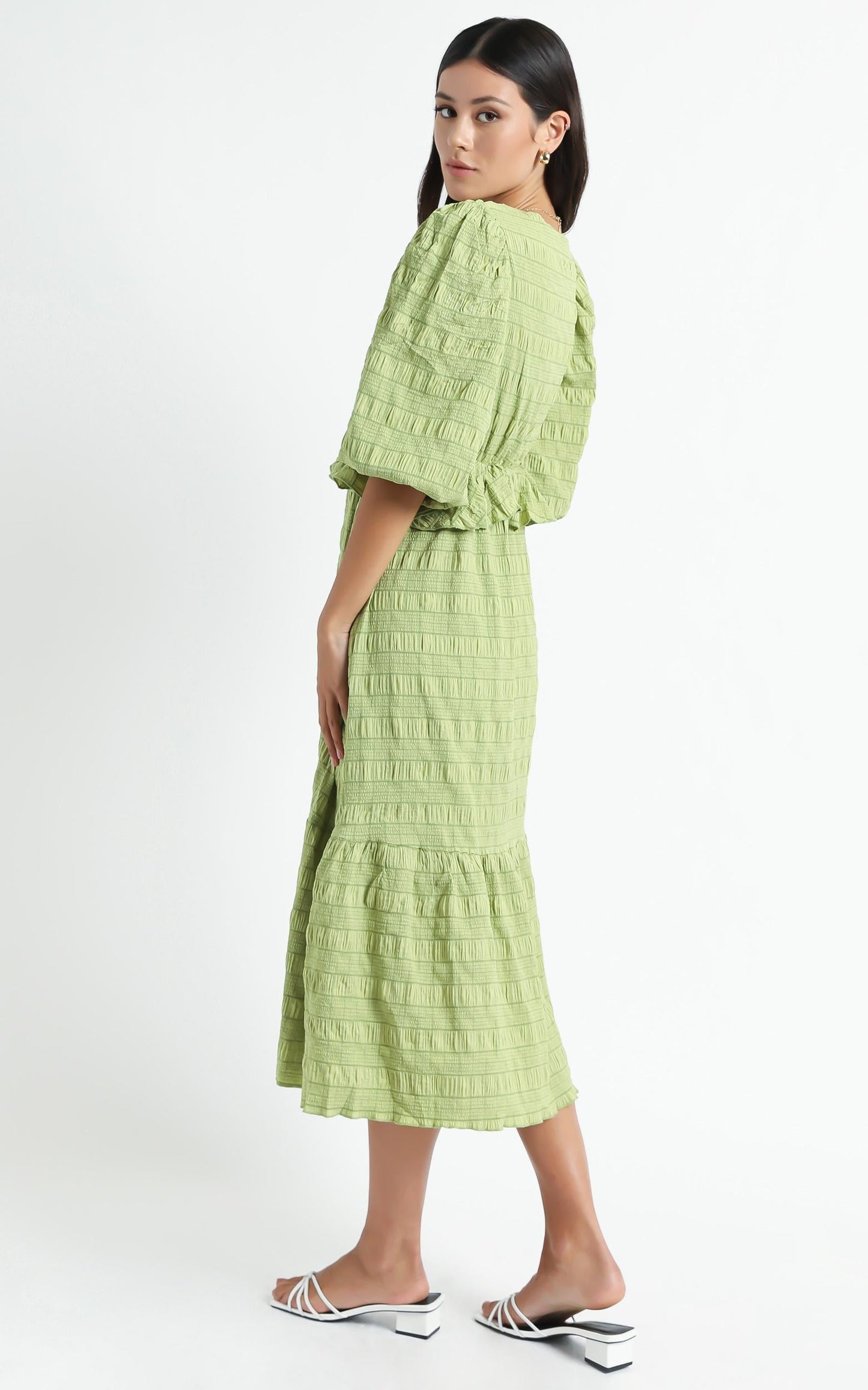 Addilyn Dress in Green Check