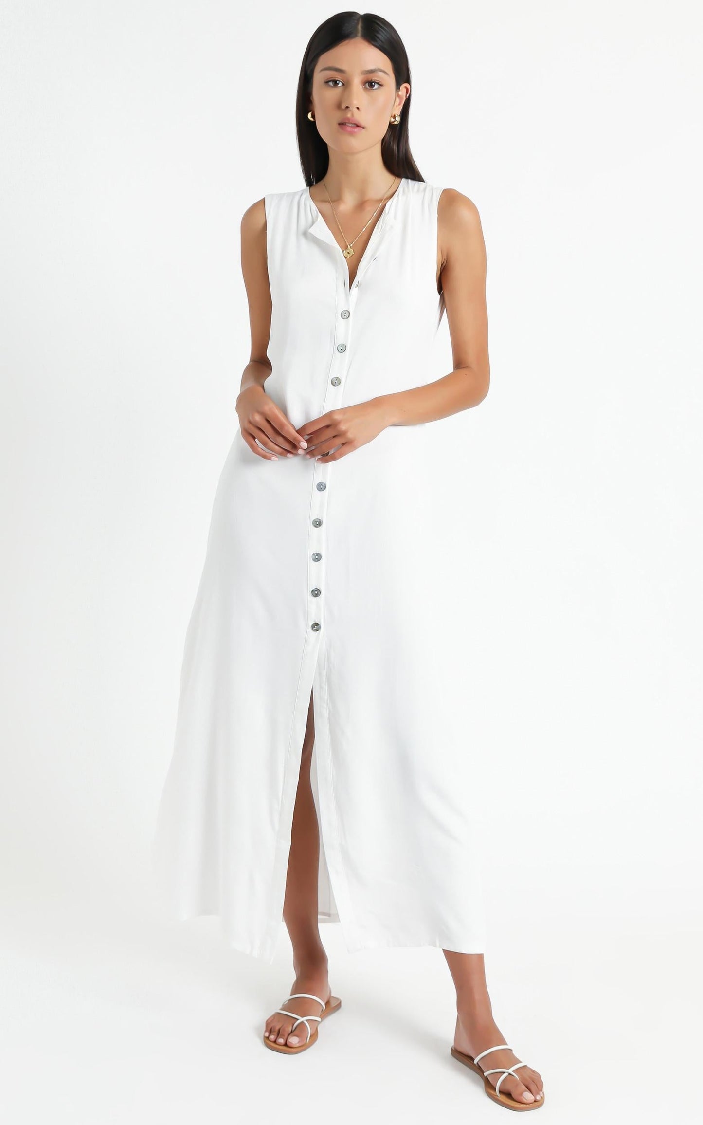 Izmir Midi Dress in White