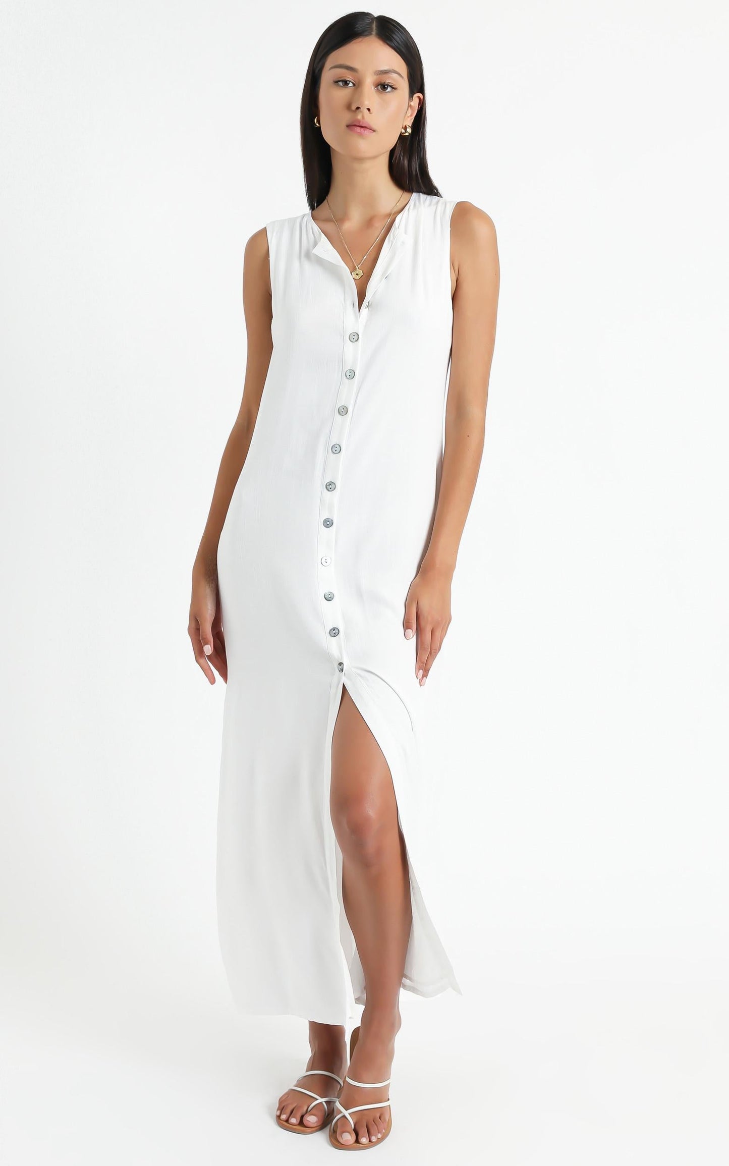 Izmir Midi Dress in White