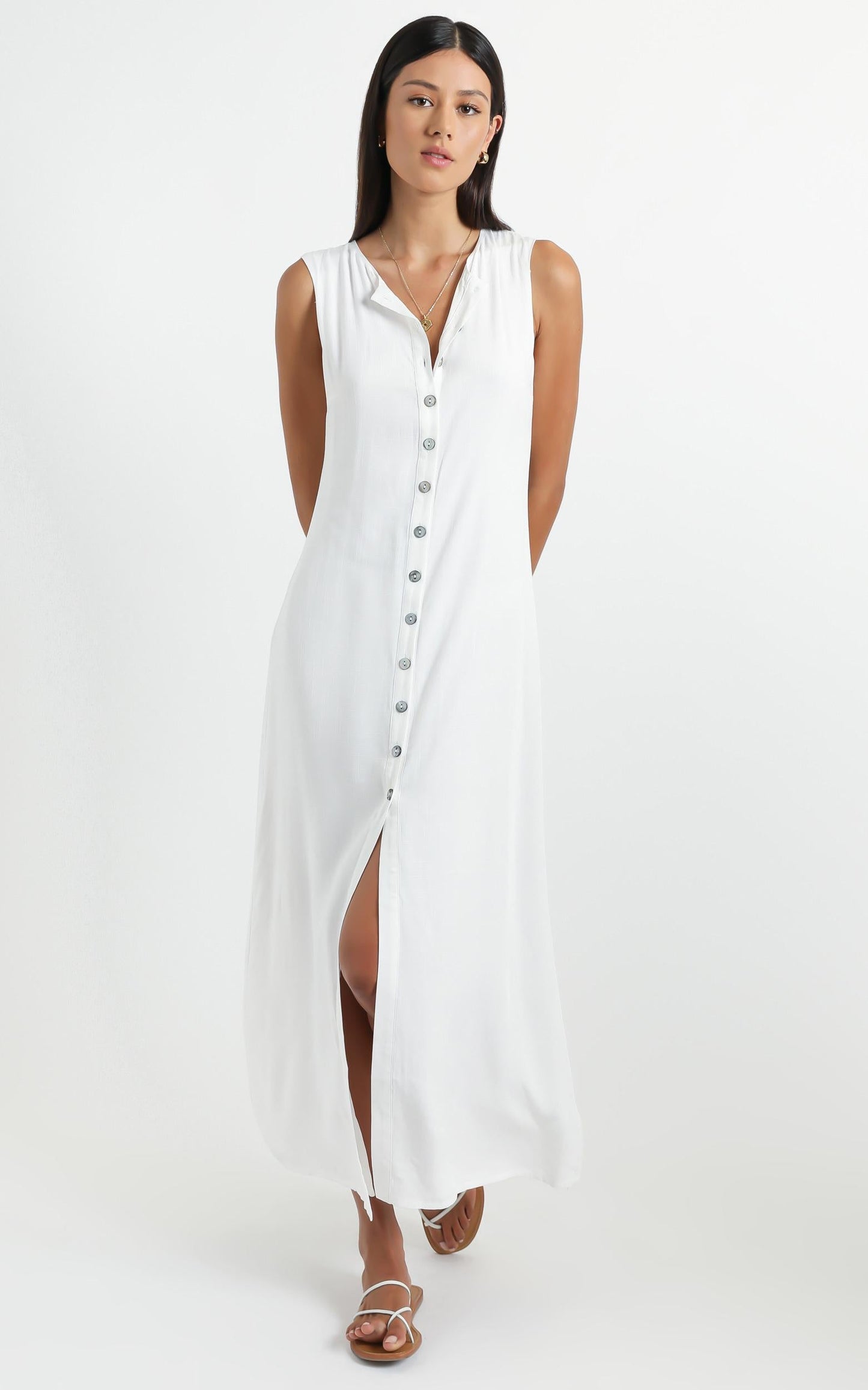 Izmir Midi Dress in White