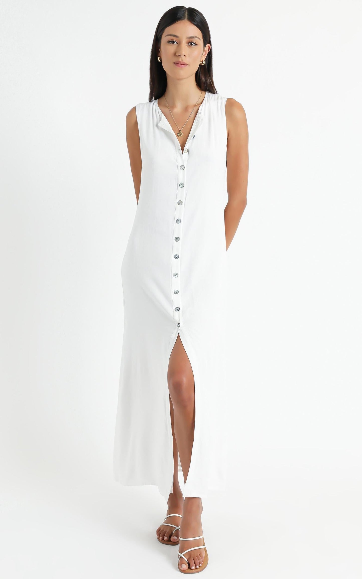 Izmir Midi Dress in White
