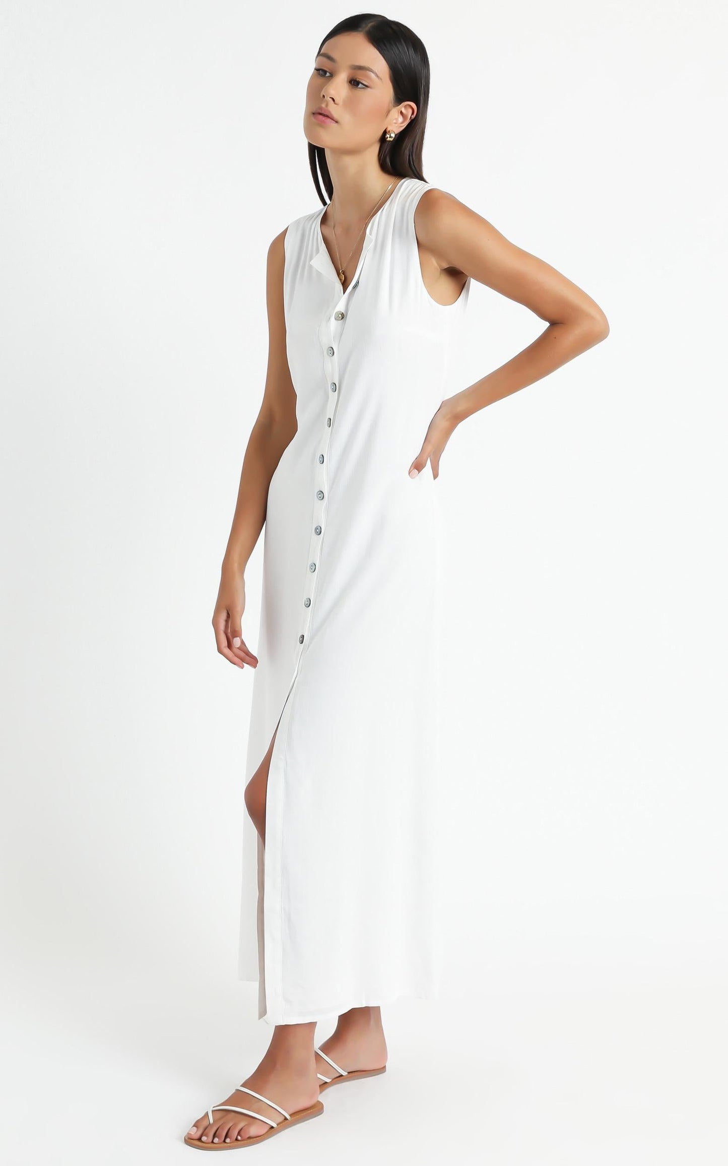 Izmir Midi Dress in White