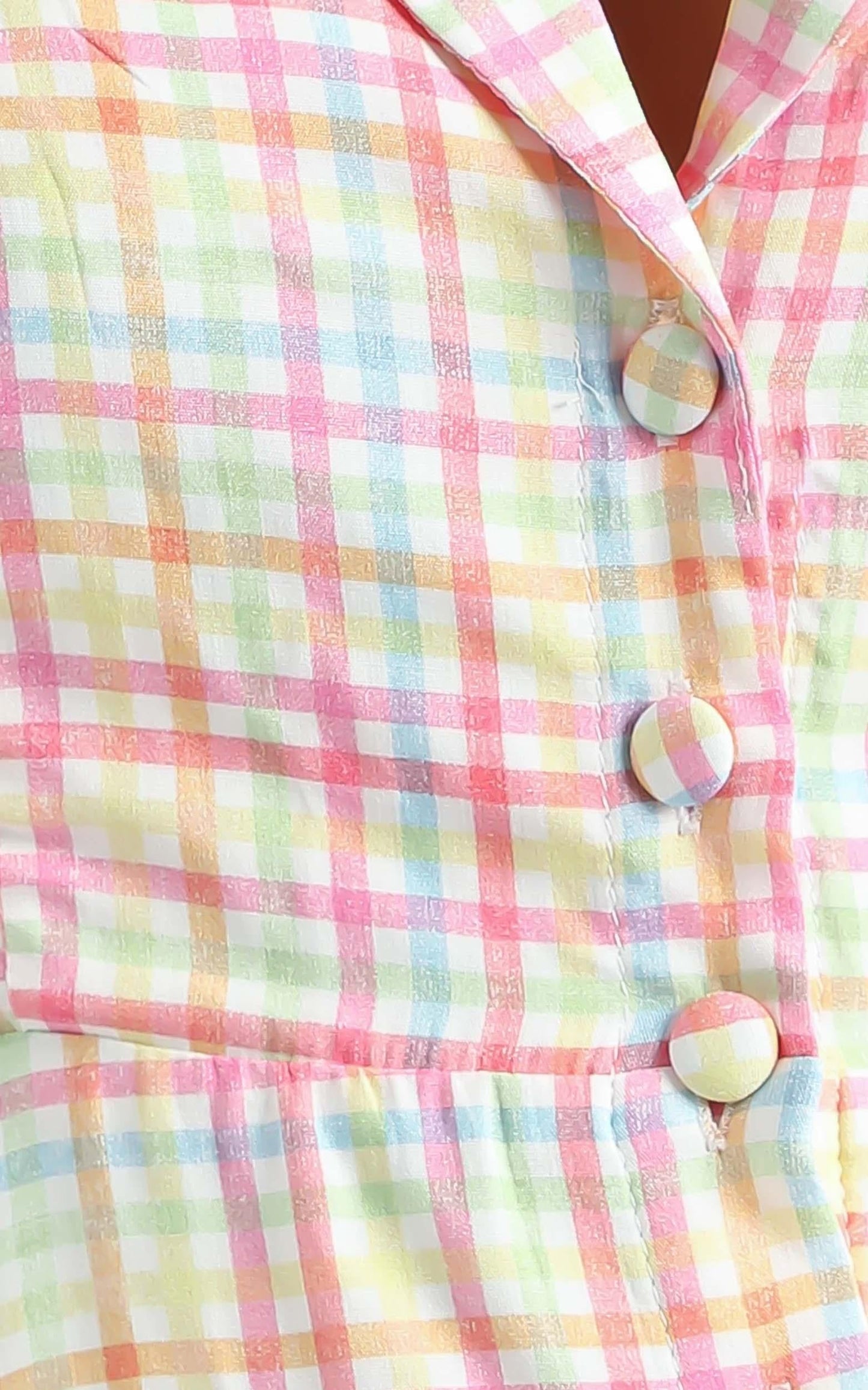 Nimos Dress in Rainbow Check