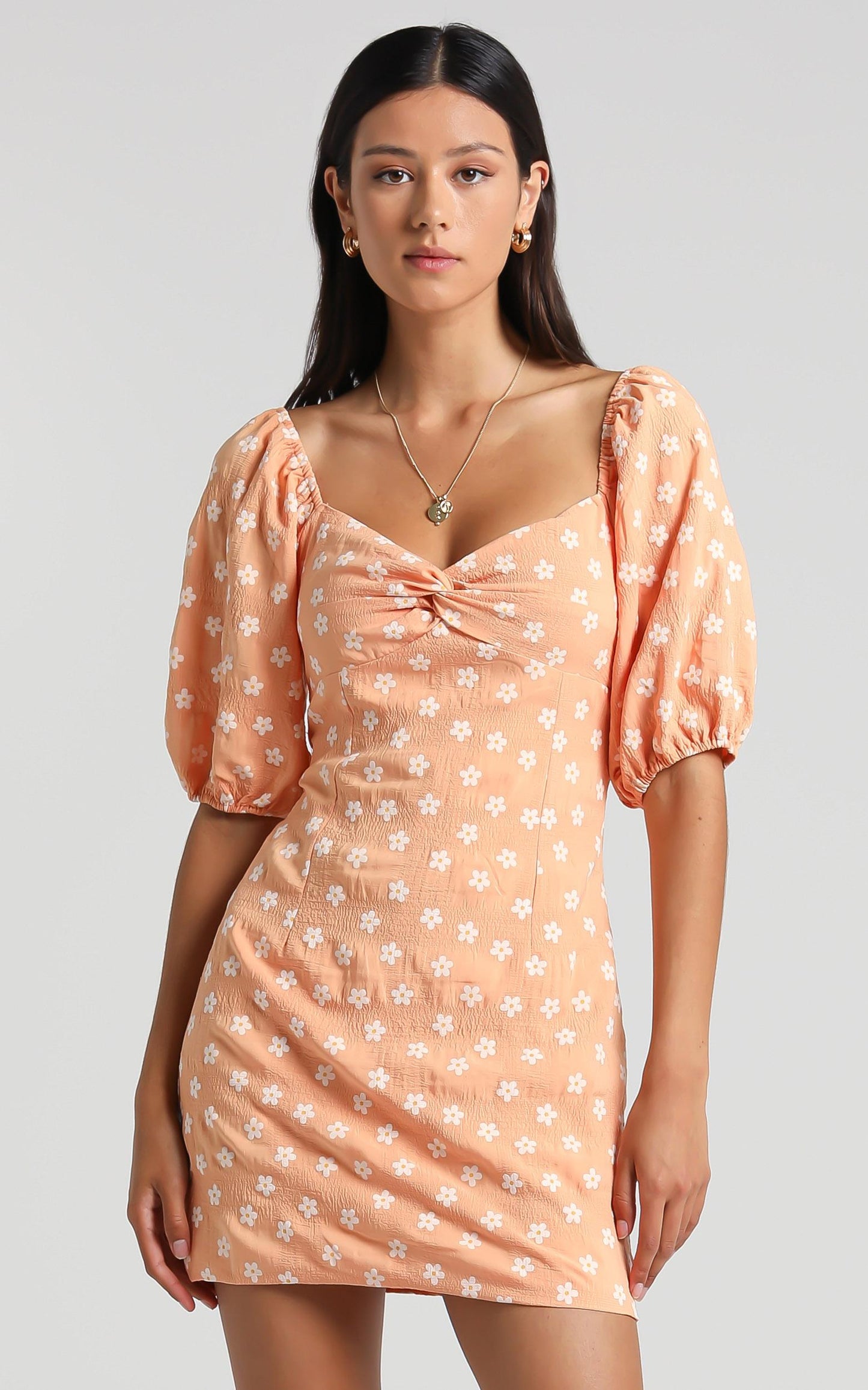 Chorley Dress in Orange Floral