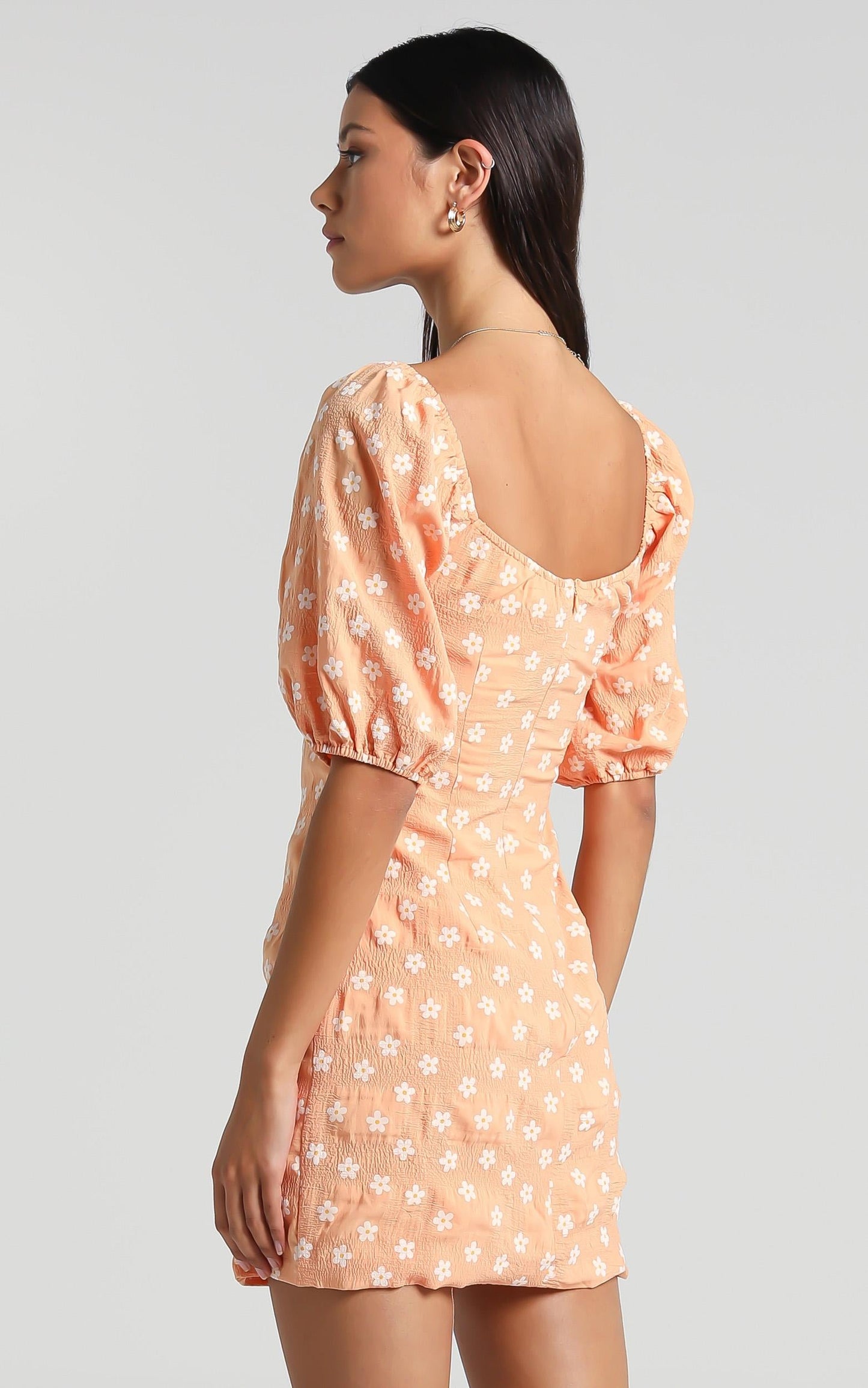 Chorley Dress in Orange Floral