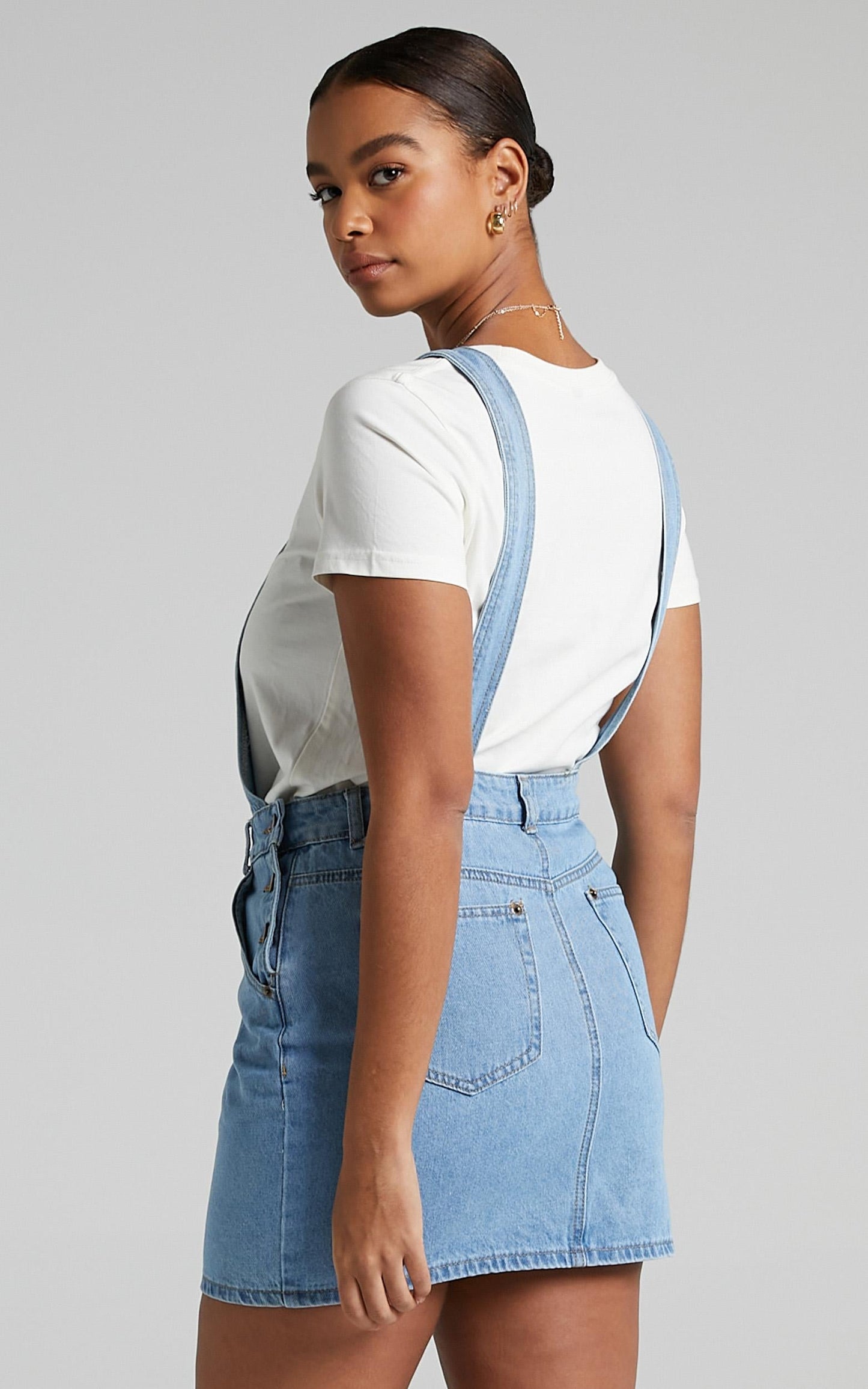 Talisha Pinafore in Blue Wash