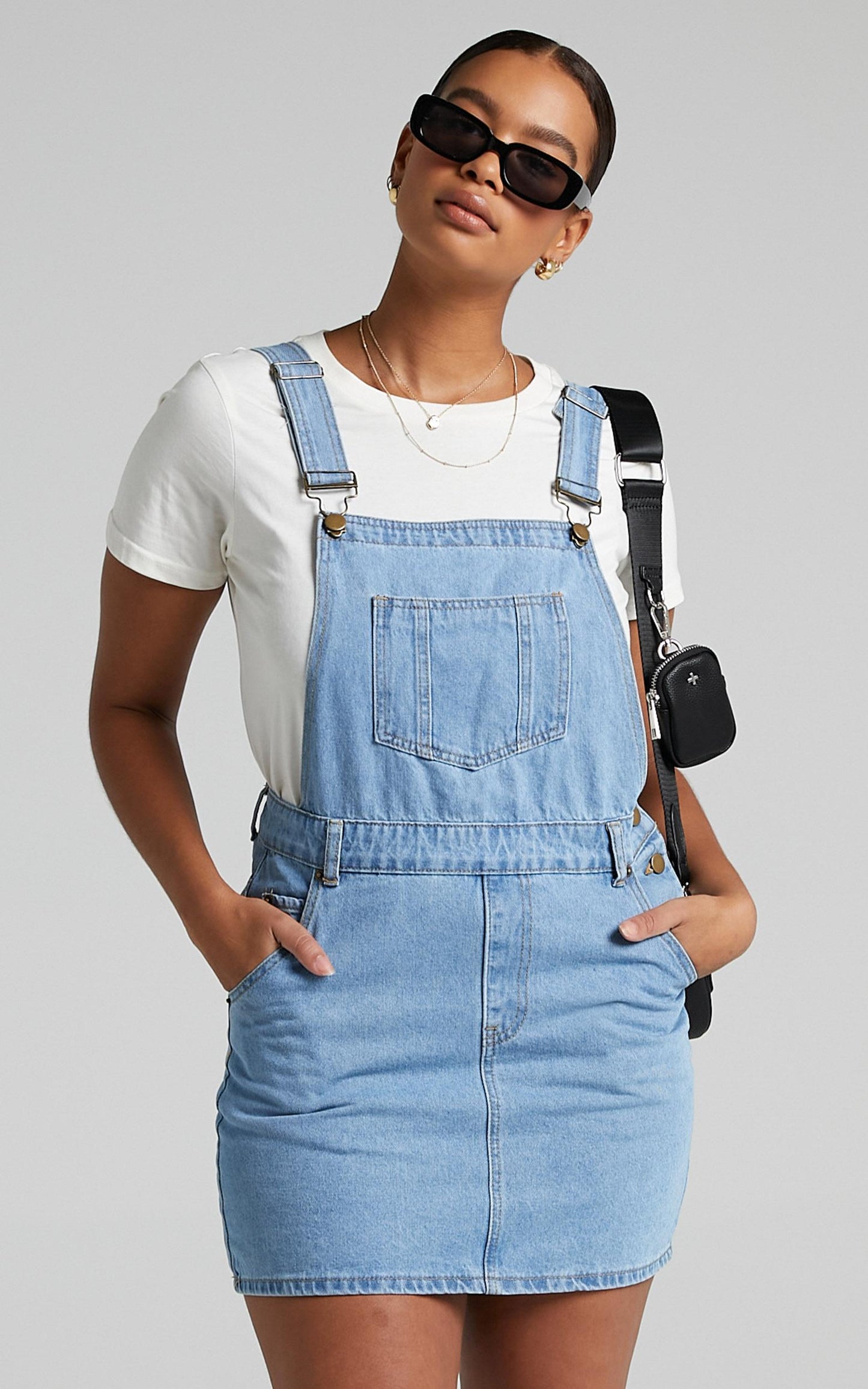 Talisha Pinafore in Blue Wash