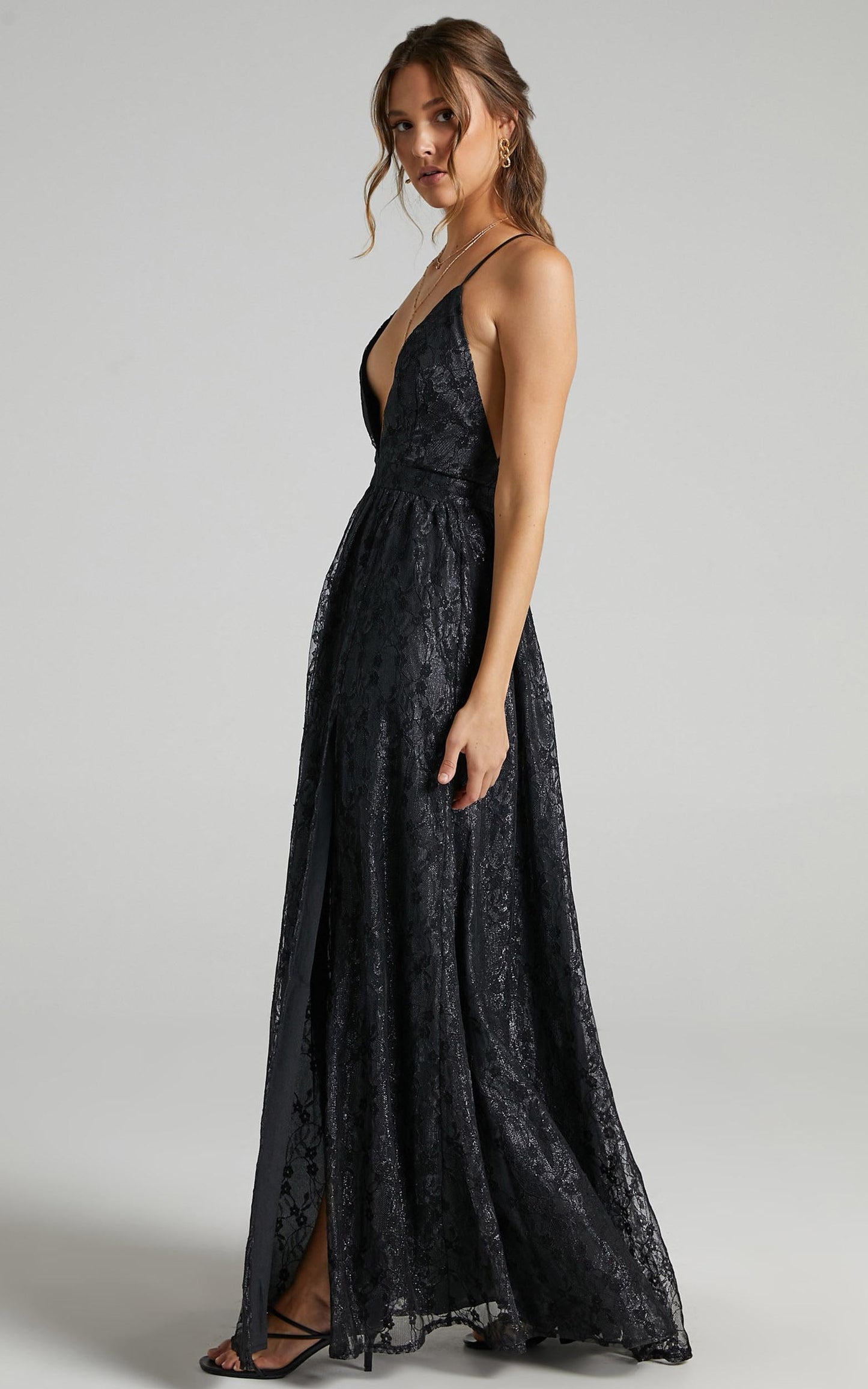 See Some Places Dress in Black Lace