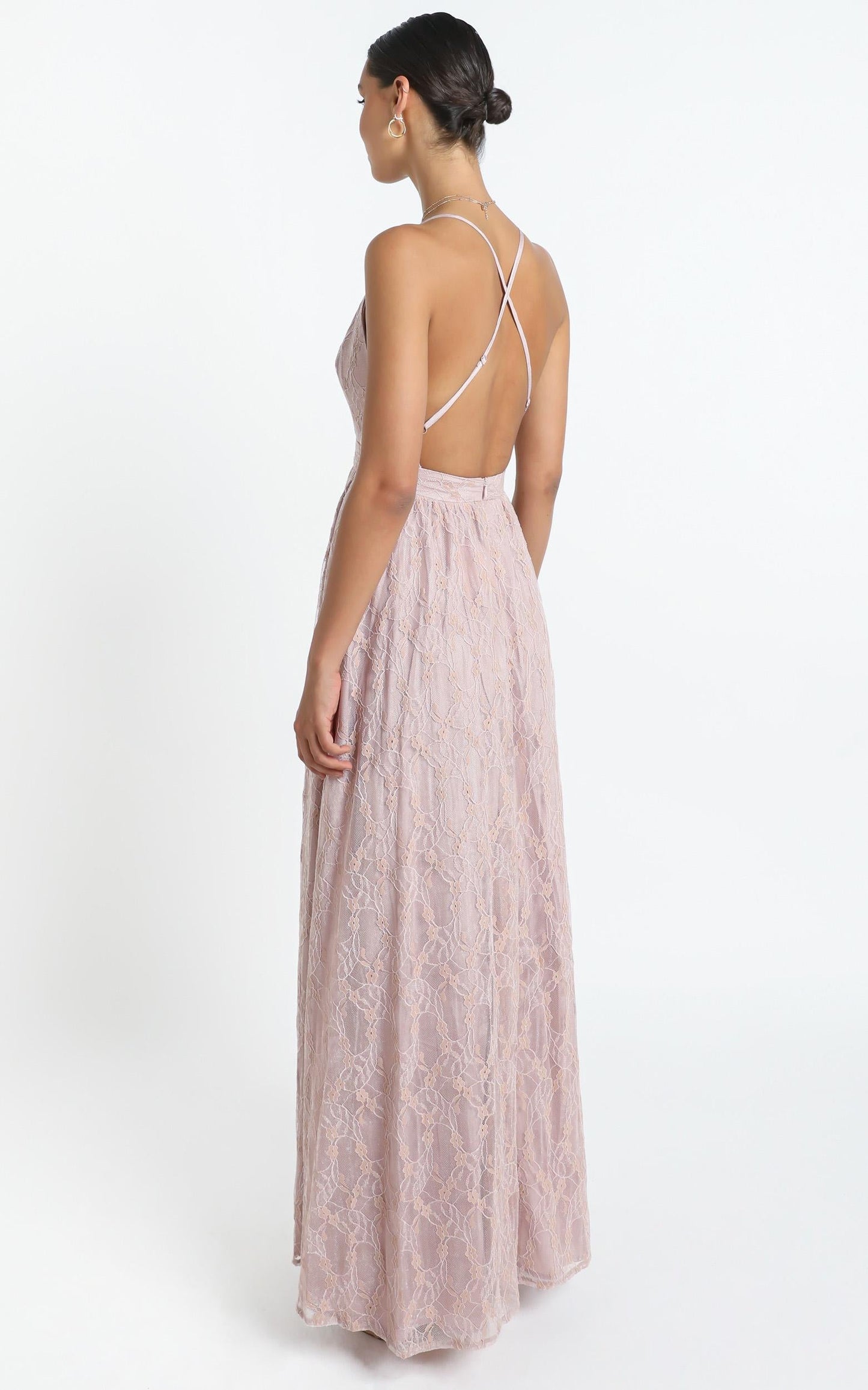 See Some Places Dress in Blush Lace