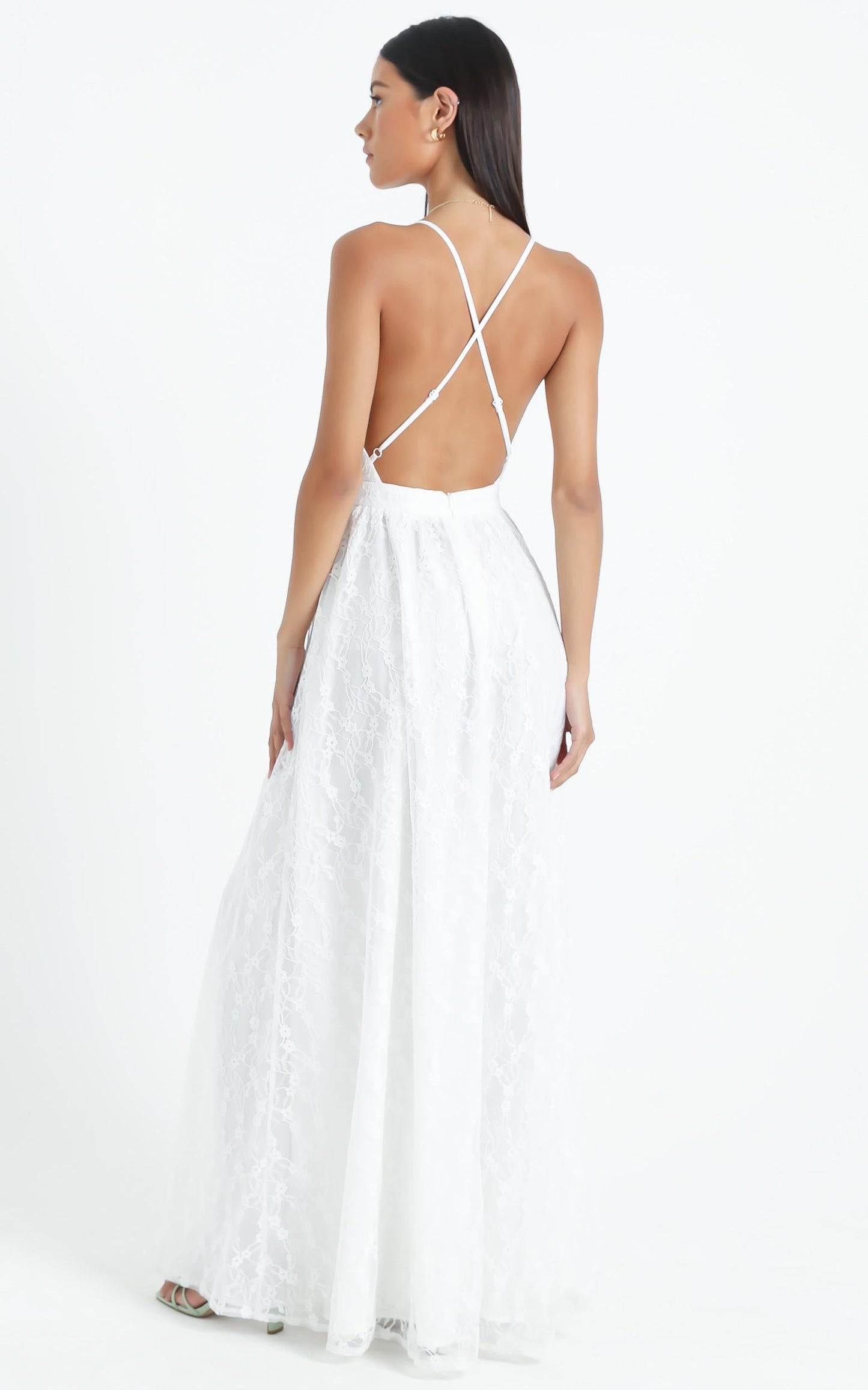 See Some Places Dress in White Lace
