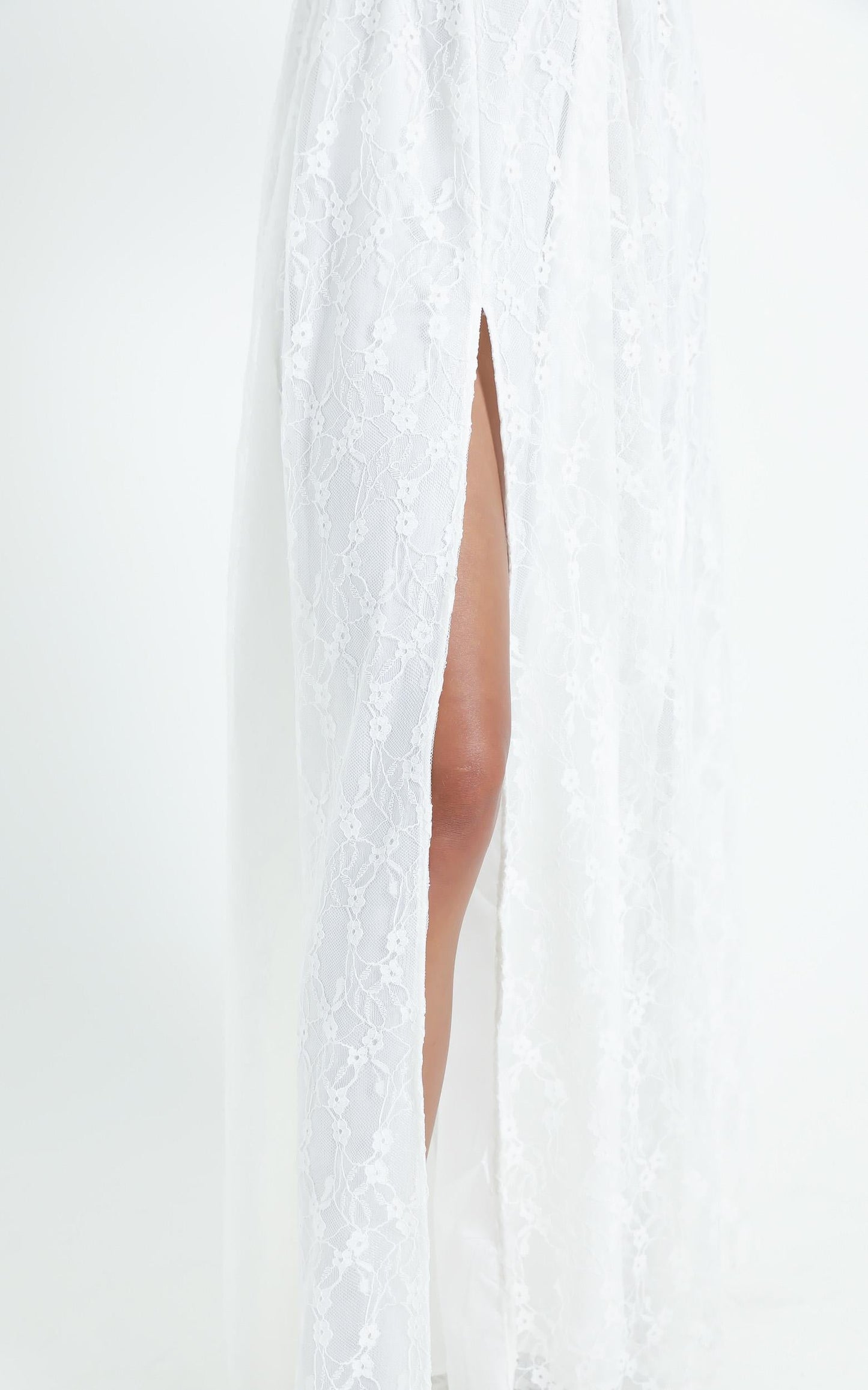 See Some Places Dress in White Lace