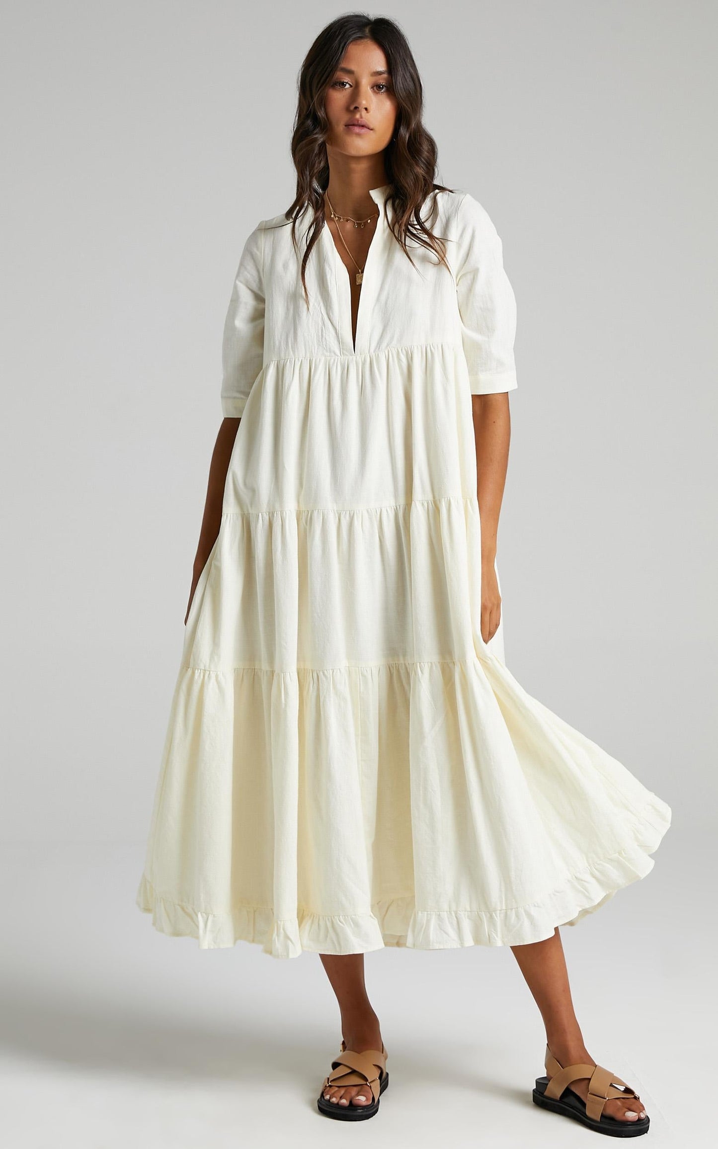 Serilda Dress in Cream