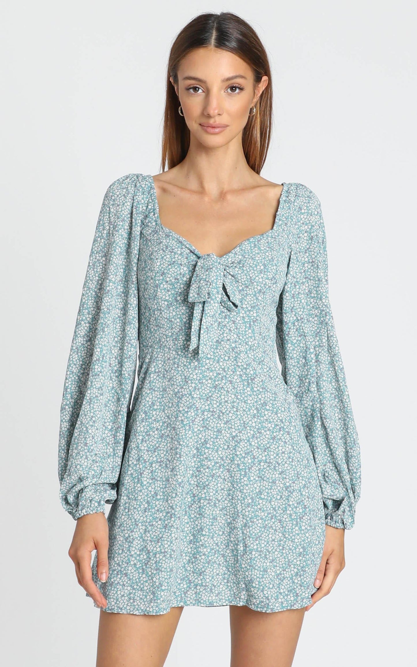Shannan Dress in Blue Floral