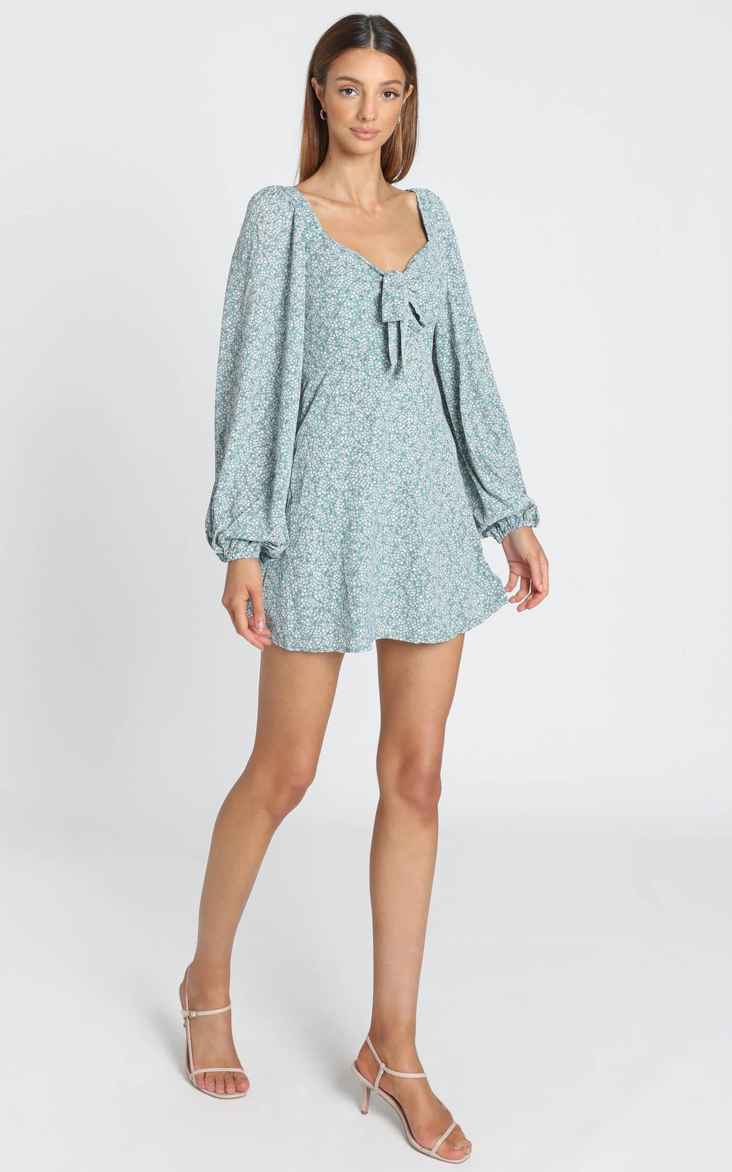 Shannan Dress in Blue Floral