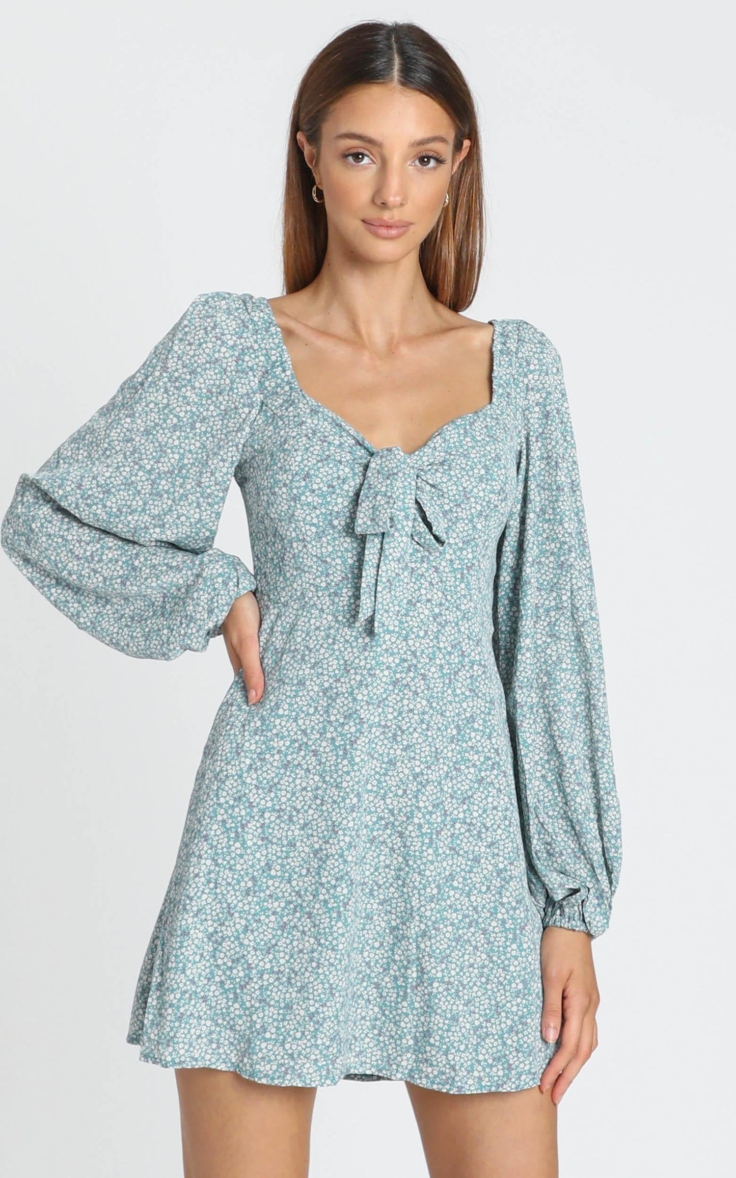 Shannan Dress in Blue Floral