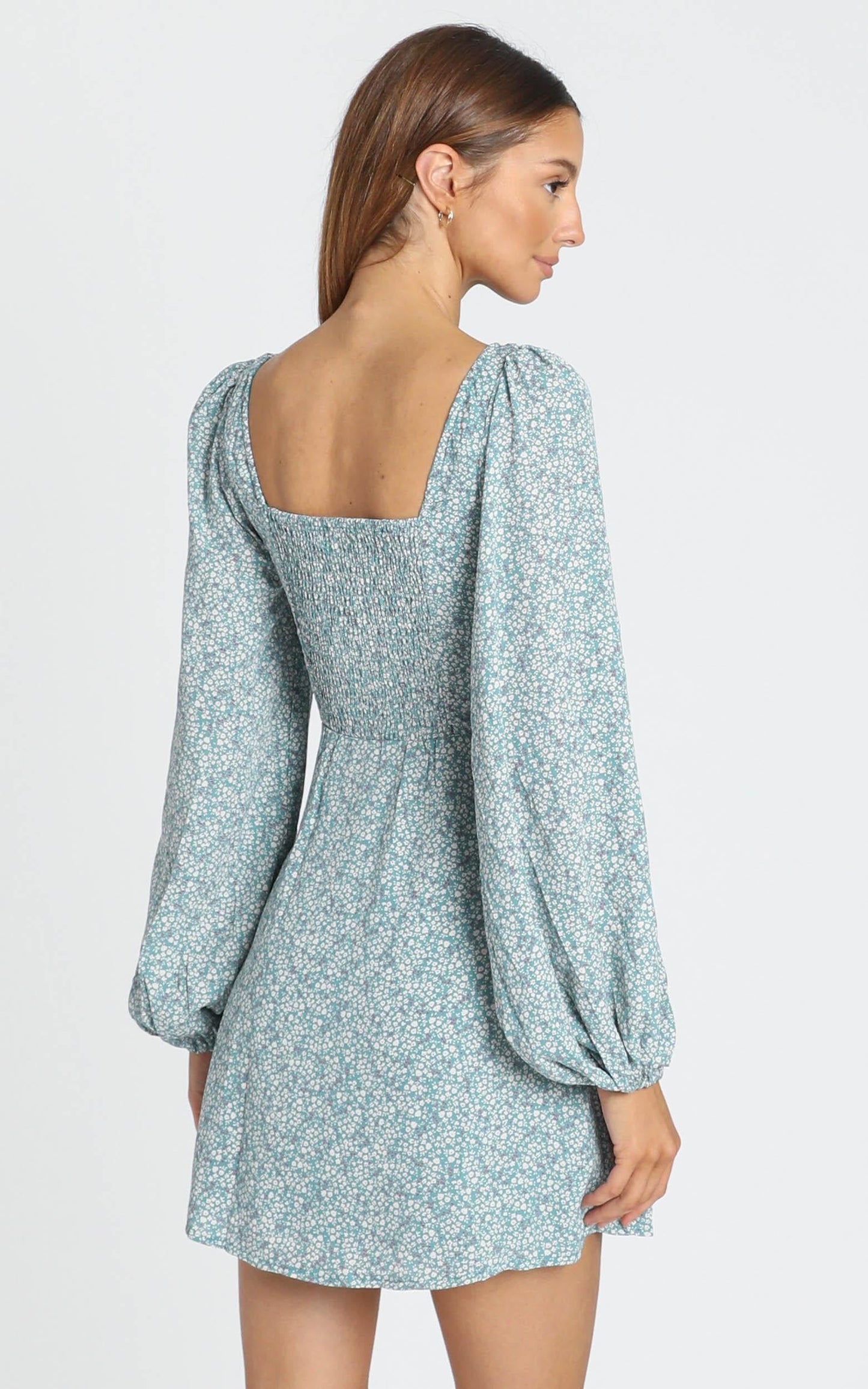 Shannan Dress in Blue Floral