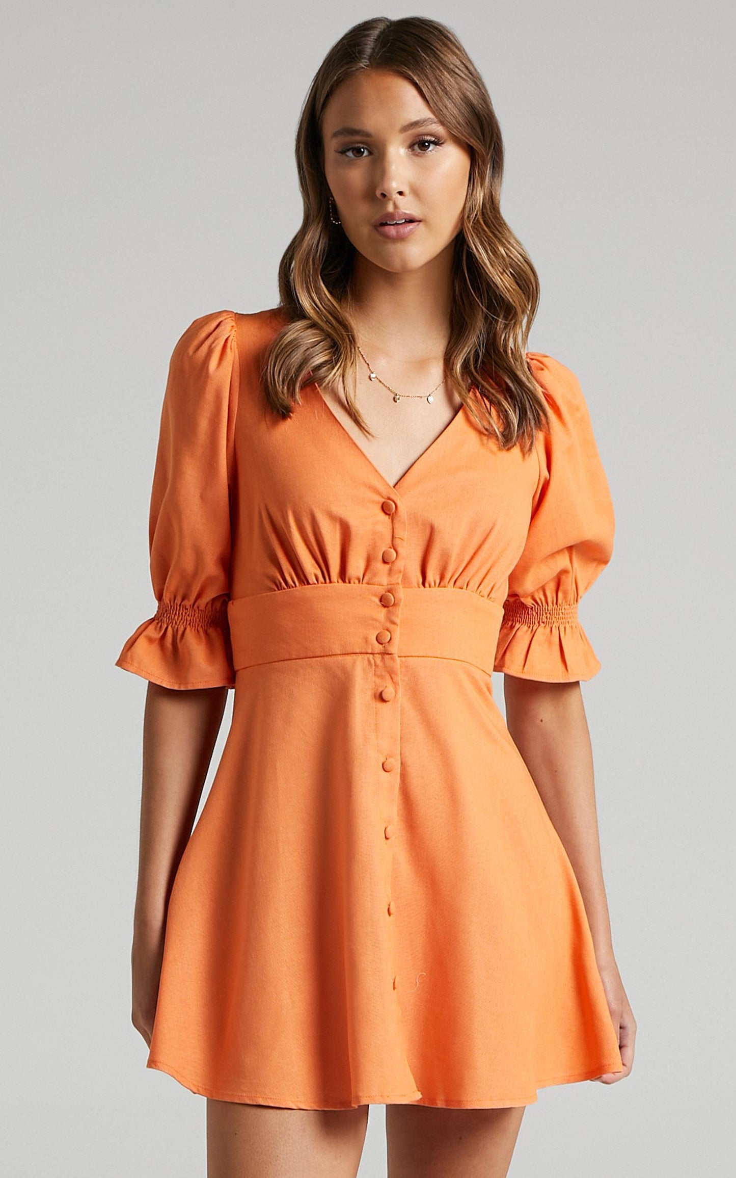 Tayla Dress in Tangerine