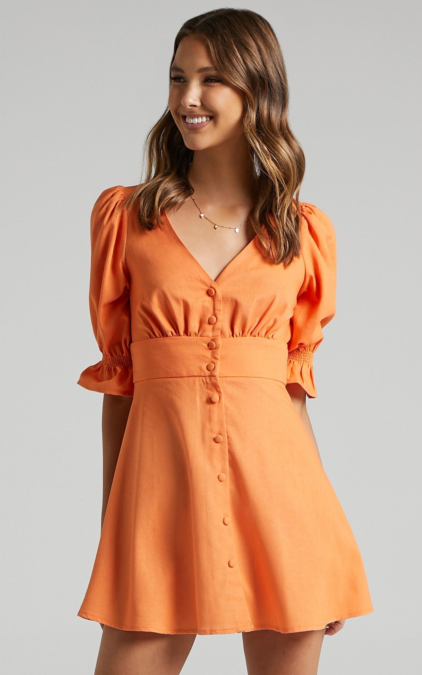 Tayla Dress in Tangerine