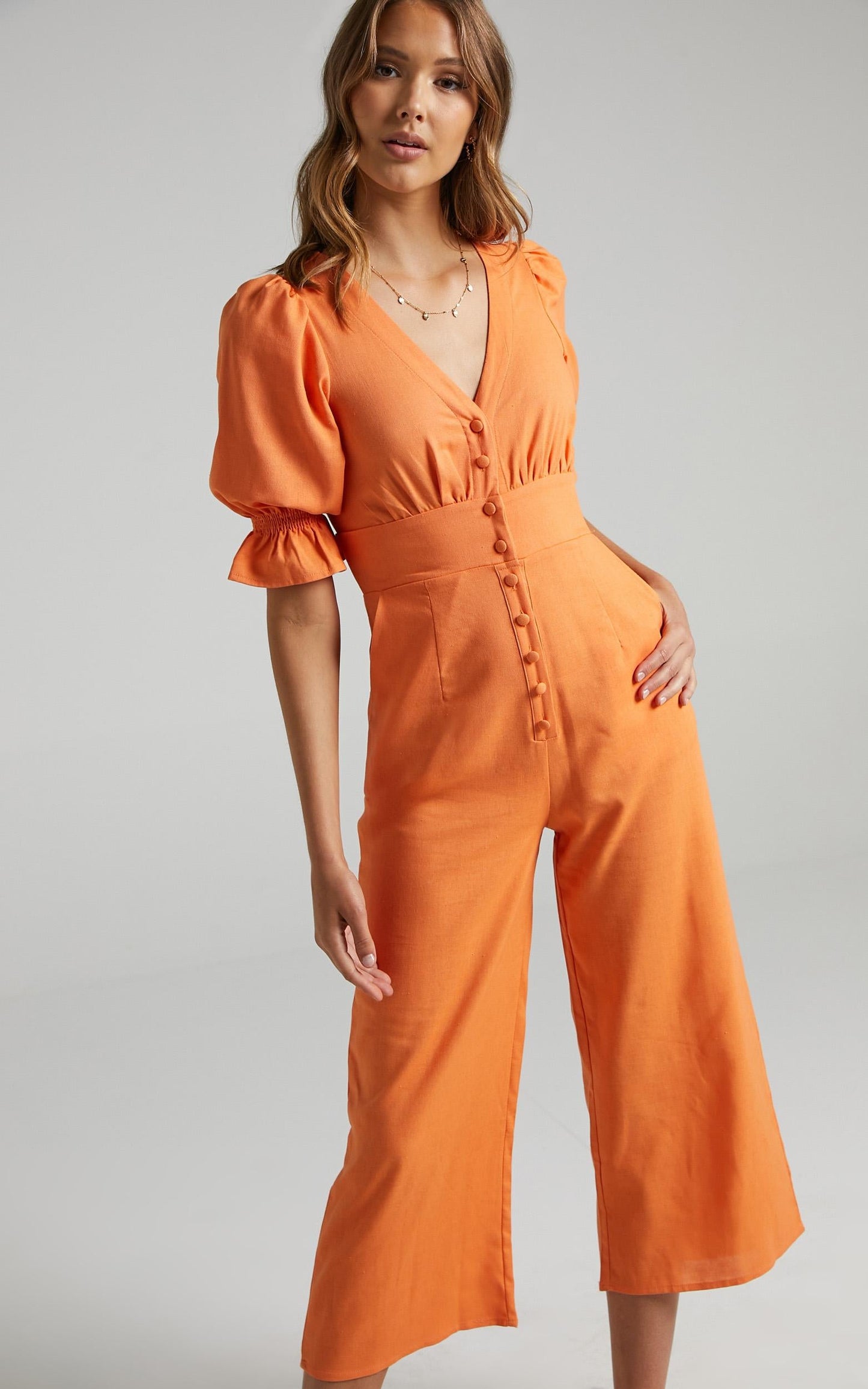 Arna Jumpsuit in Tangerine