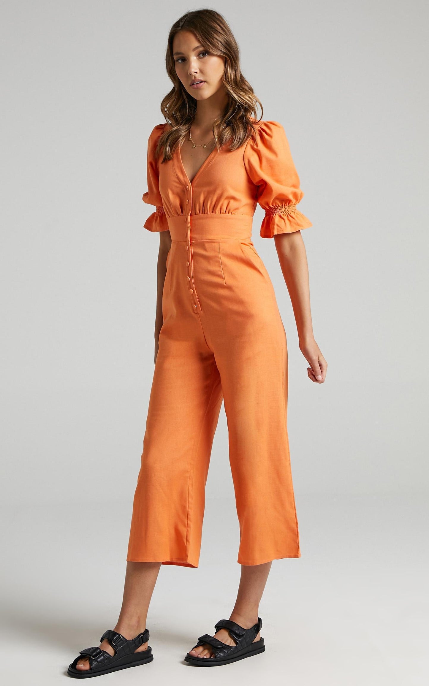 Arna Jumpsuit in Tangerine