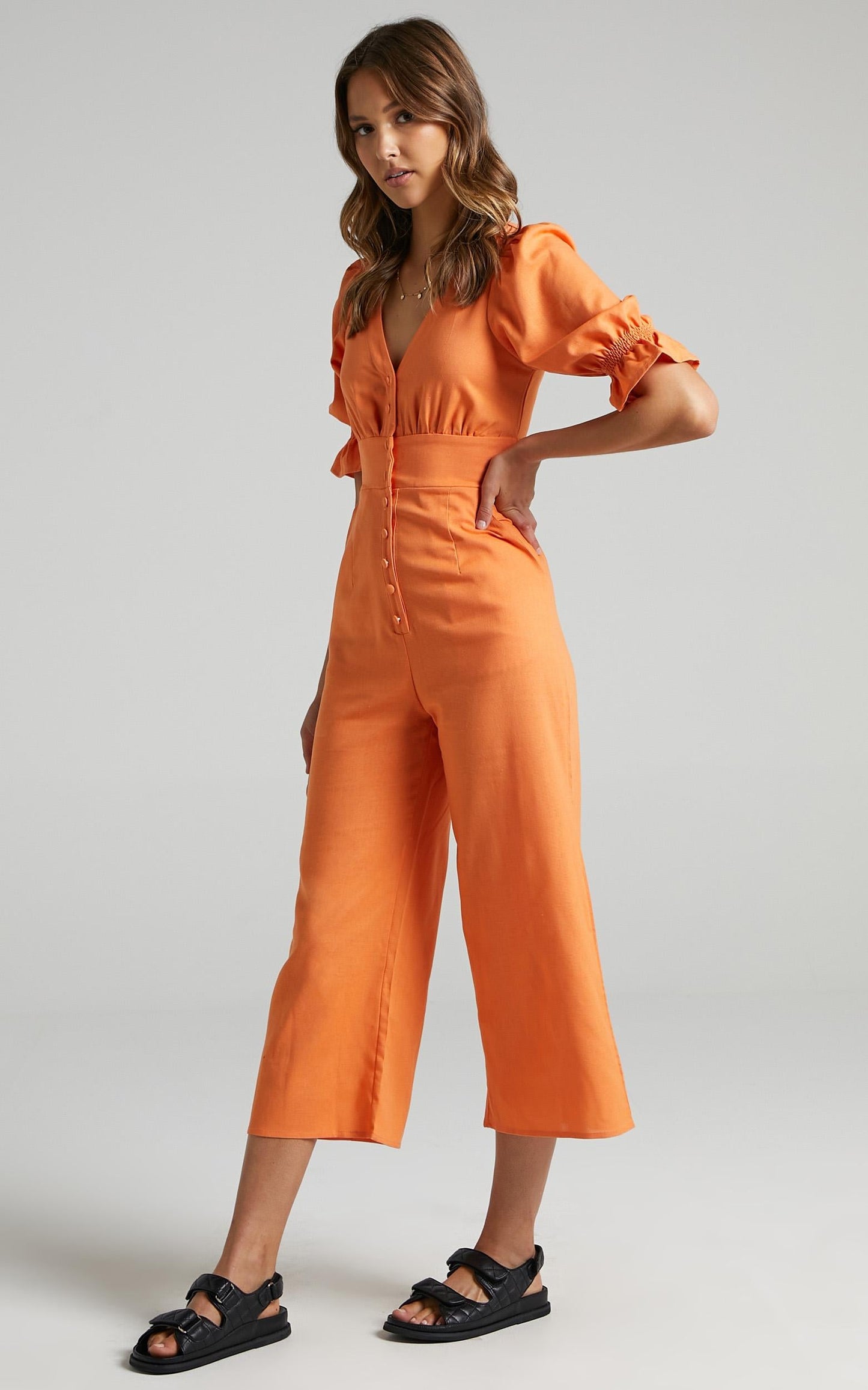 Arna Jumpsuit in Tangerine