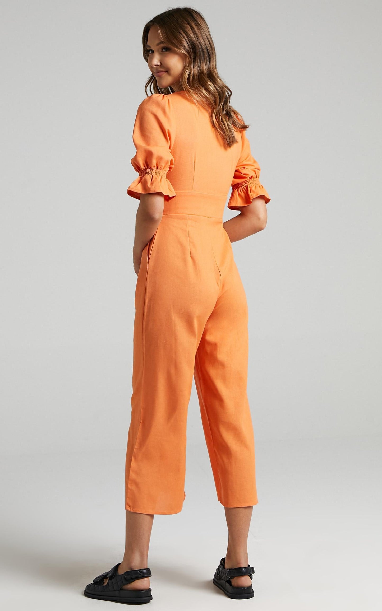 Arna Jumpsuit in Tangerine
