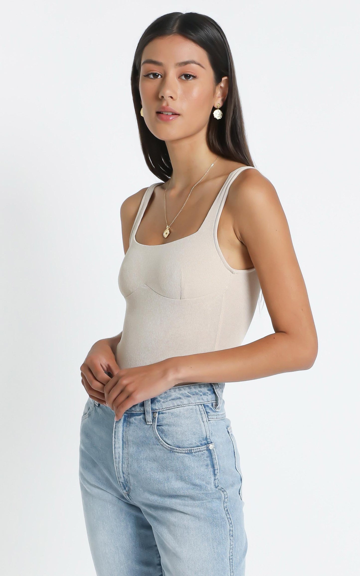 Sherie Bodysuit in Cream
