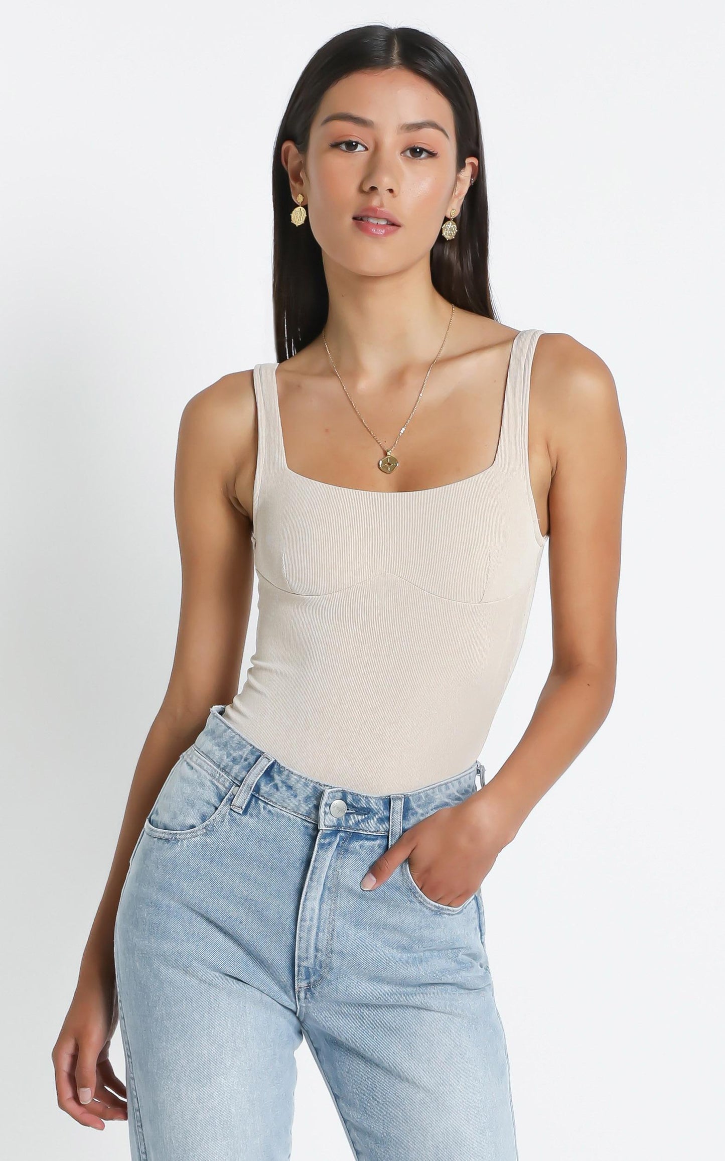 Sherie Bodysuit in Cream
