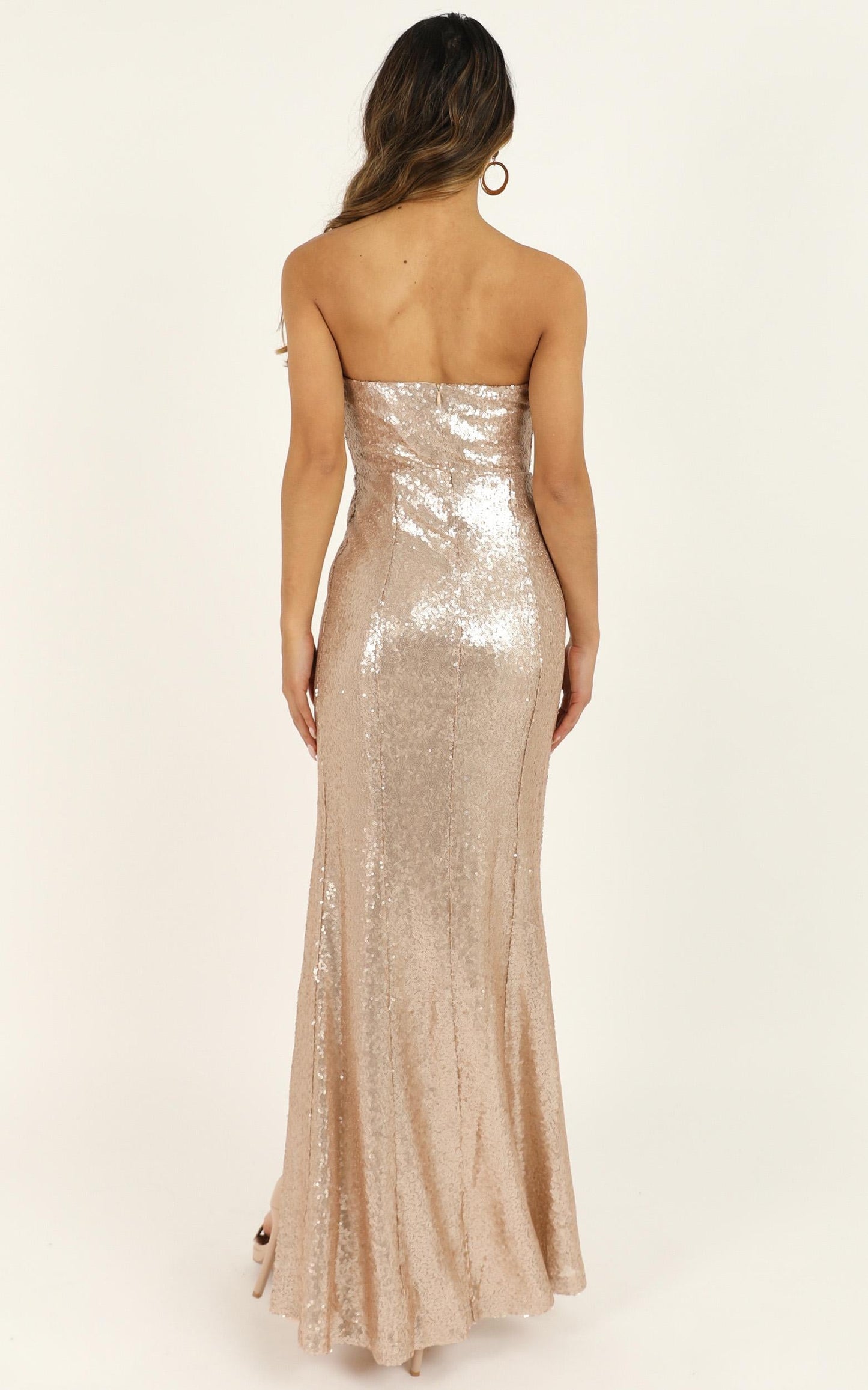 Shimmer Shimmer Dress In Champagne Sequin