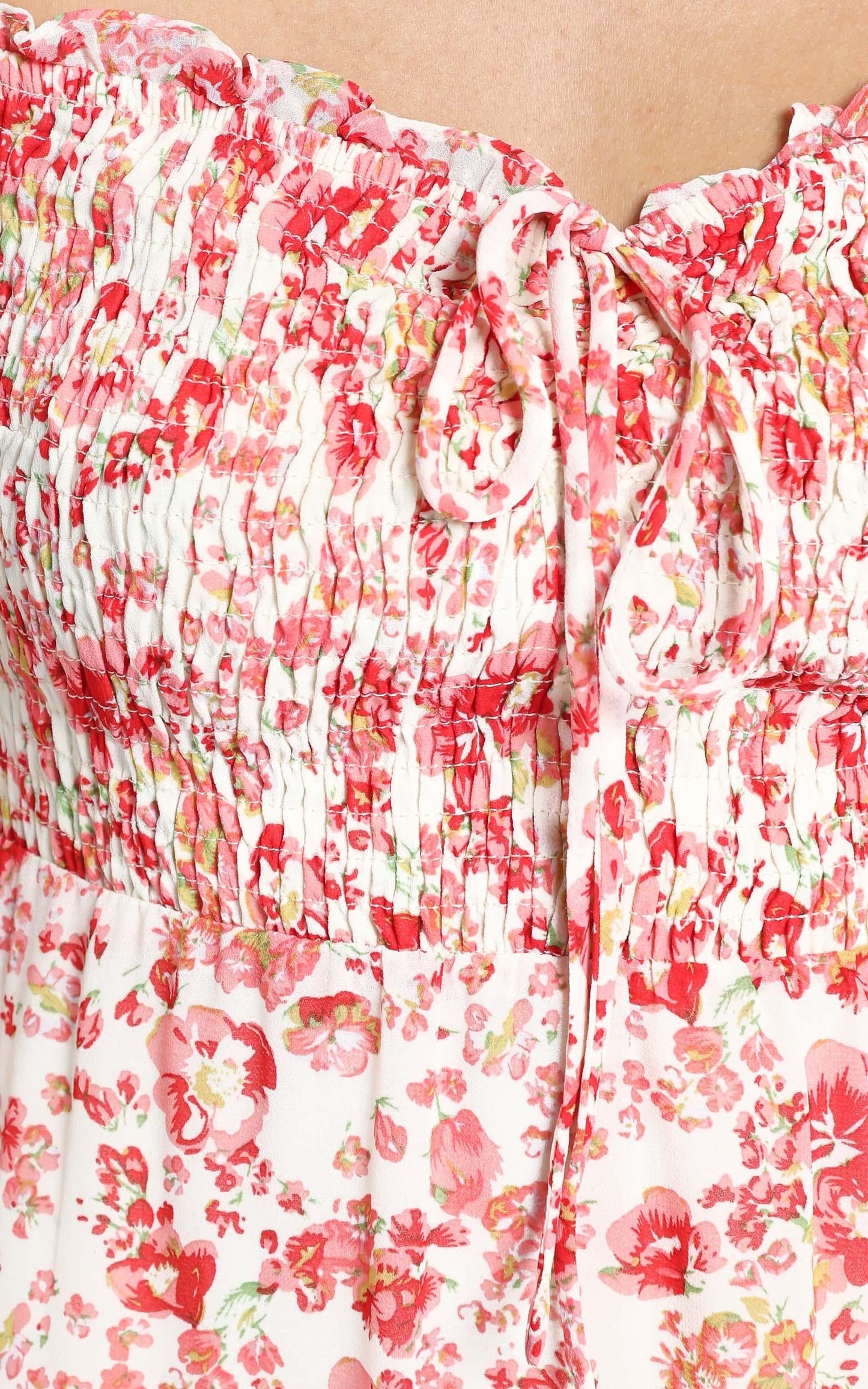 Shona Dress in Red Floral