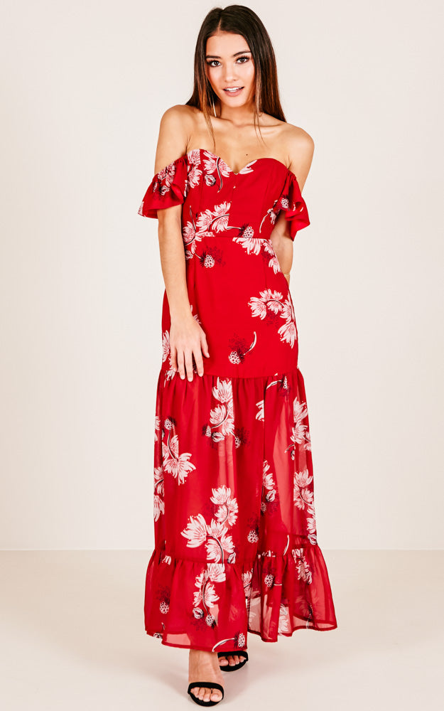 After You Dress In Red Floral