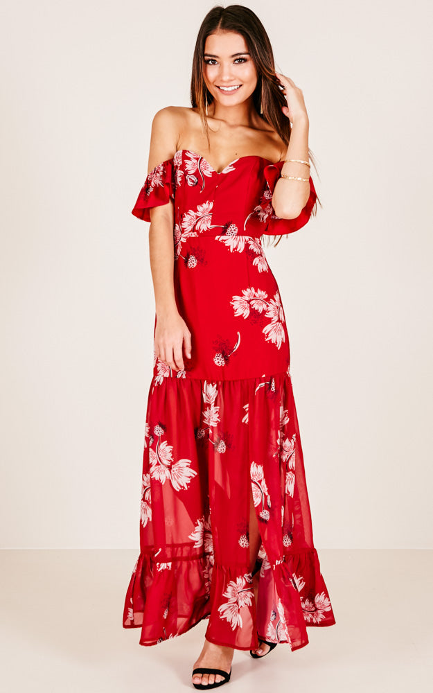 After You Dress In Red Floral