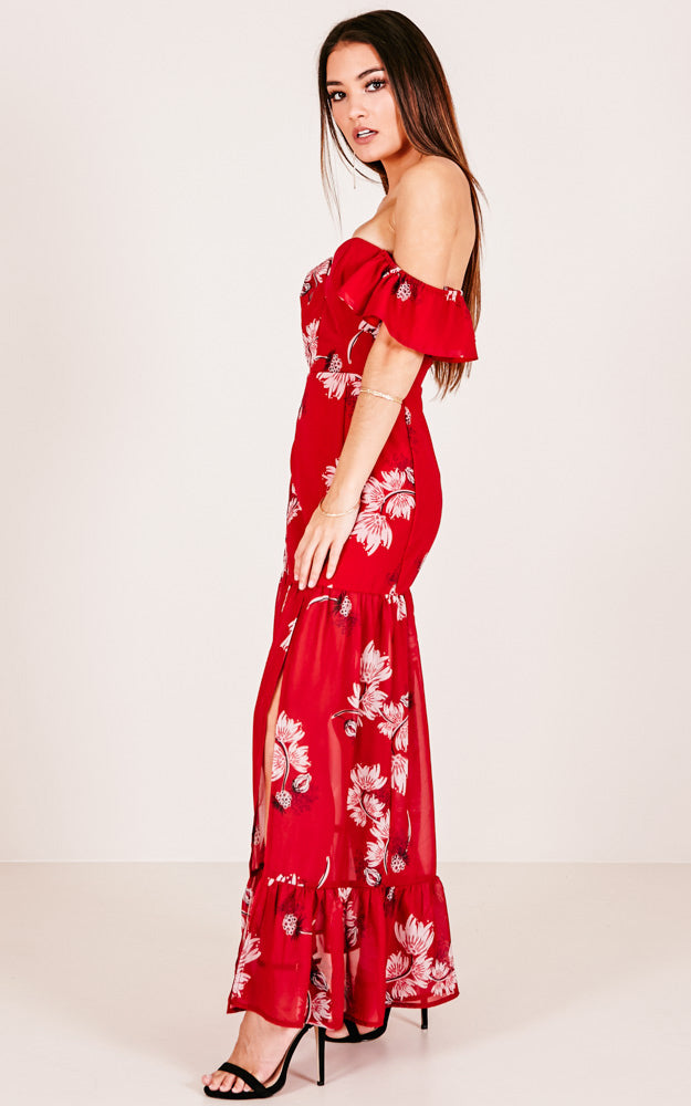 After You Dress In Red Floral