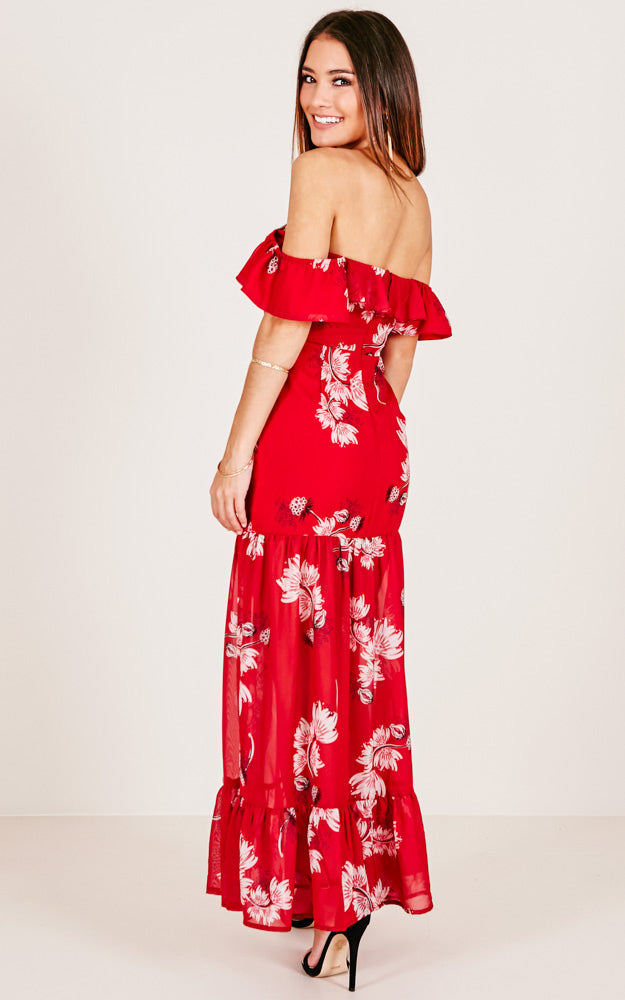 After You Dress In Red Floral