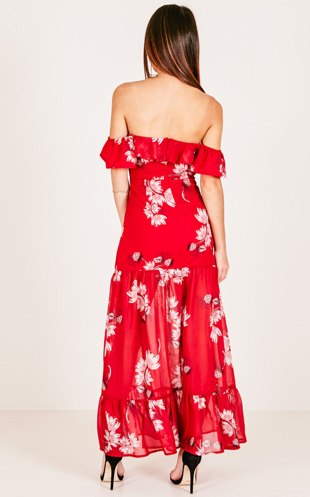 After You Dress In Red Floral