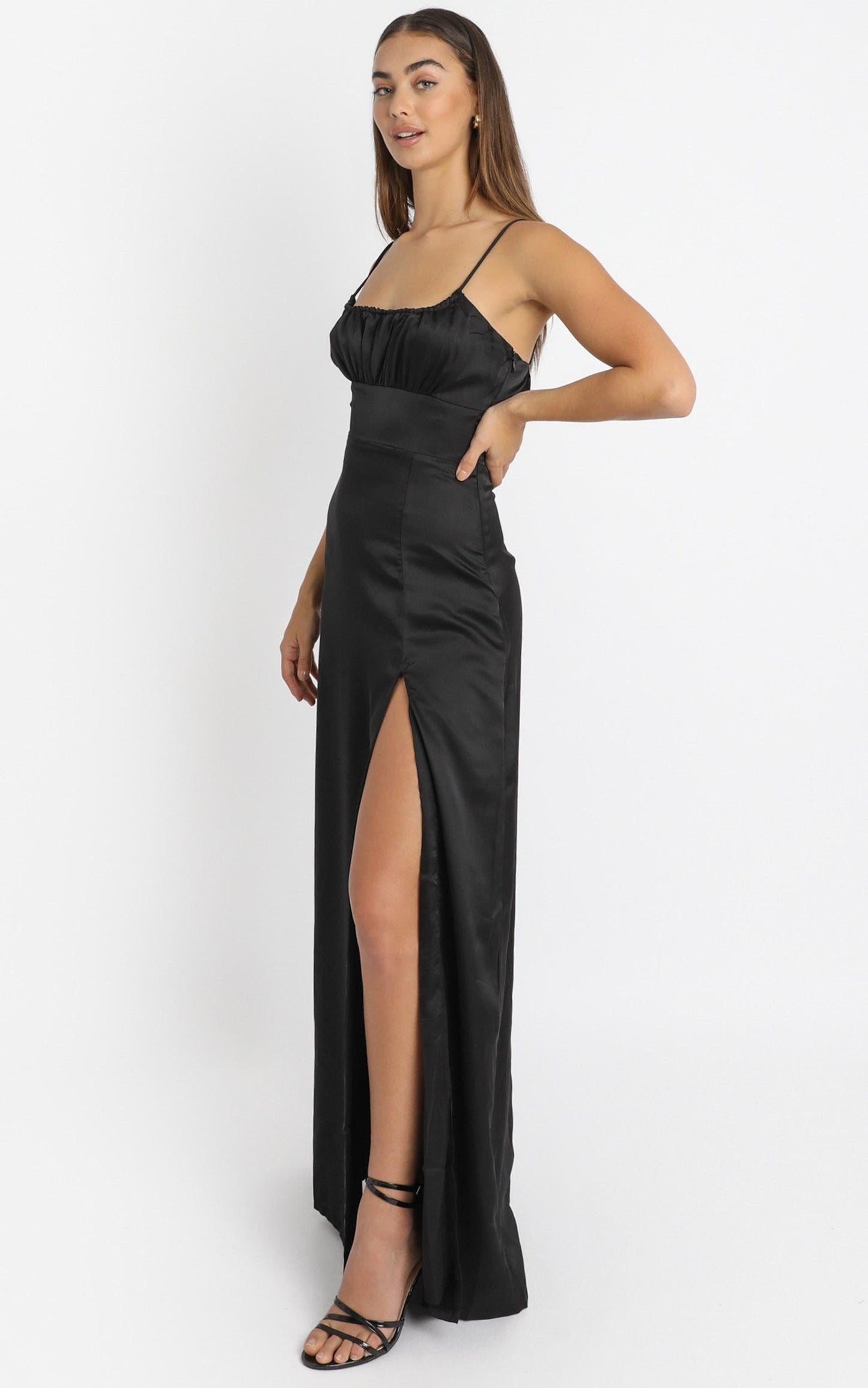 Simply Want You Dress in black satin